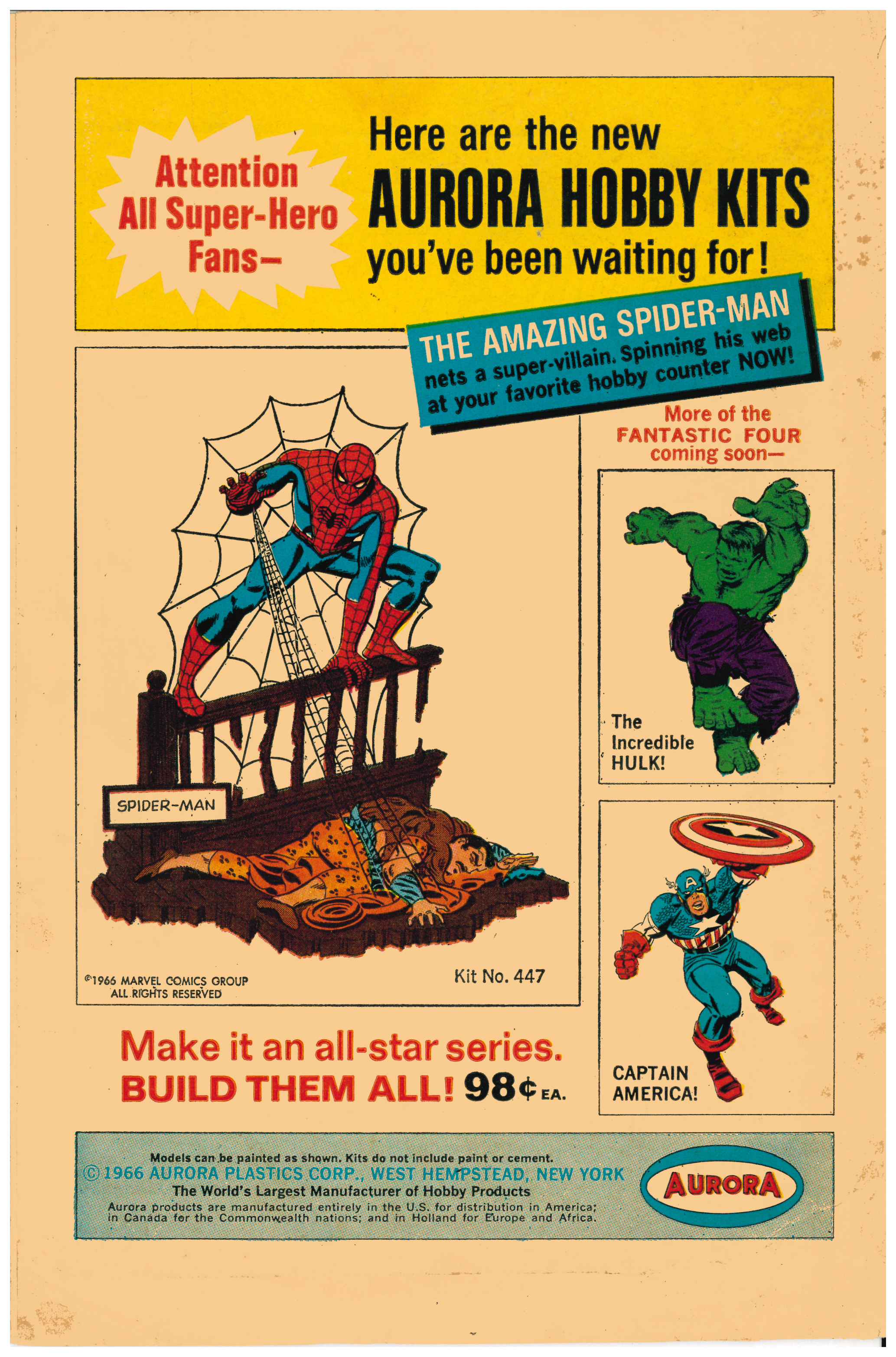 Strange Tales #154 Rückseite