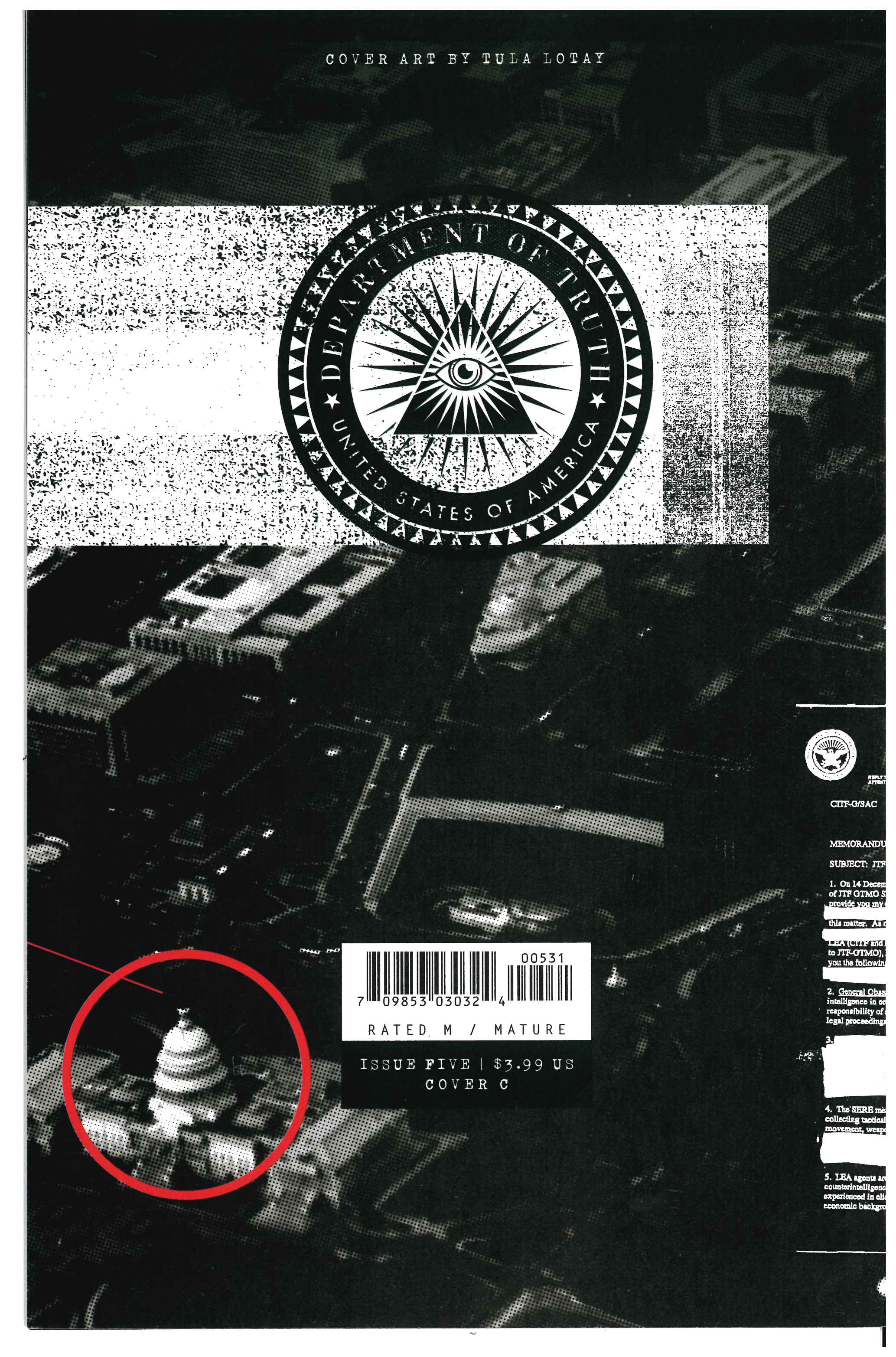 Department of Truth #5 | Unterschrieben von Tula Lotey Rückseite