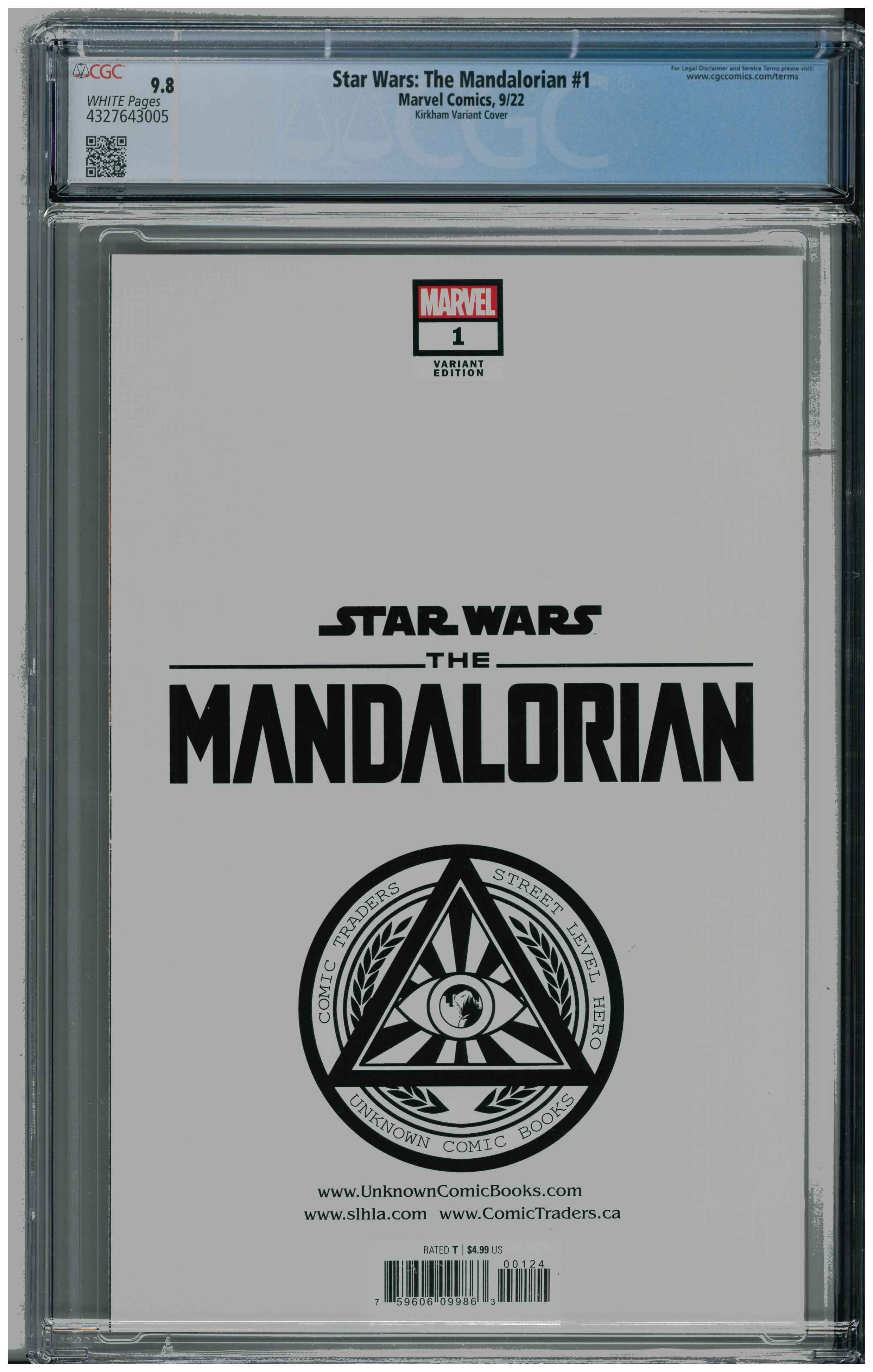 Star Wars: The Mandalorian #1 Rücskeite