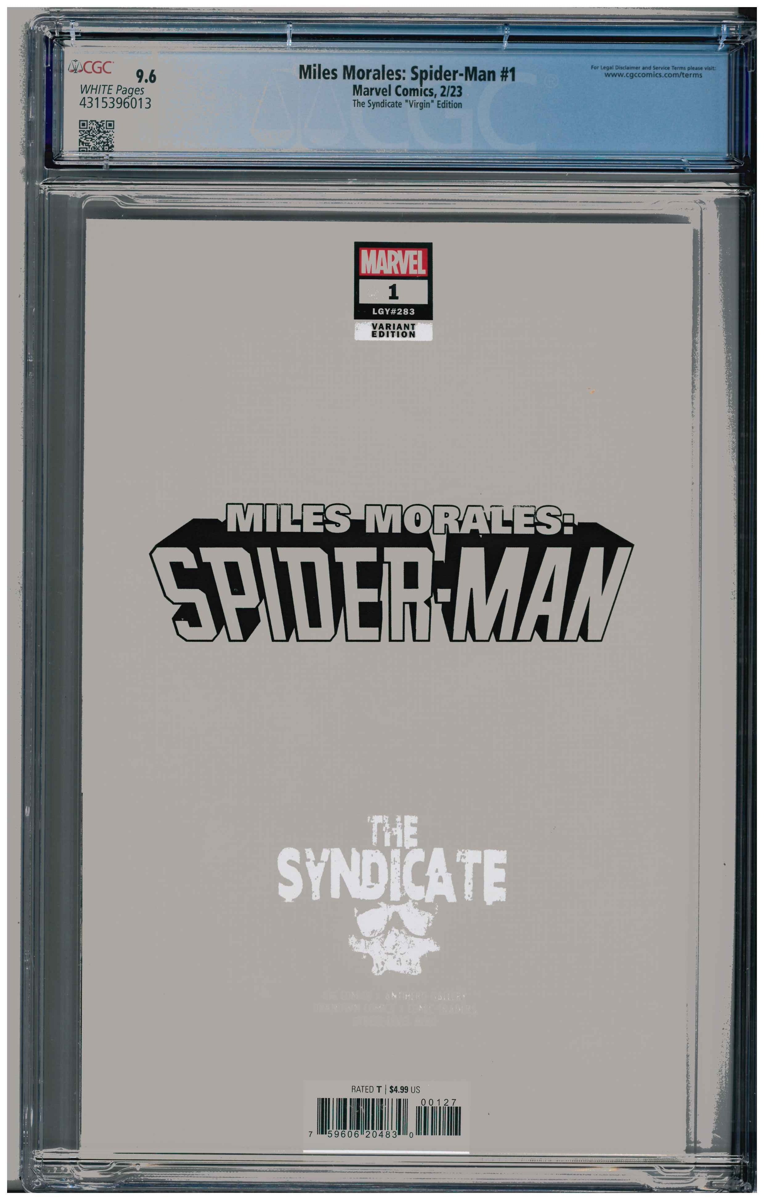 Miles Morales: Spider-Man #1 Rückseite