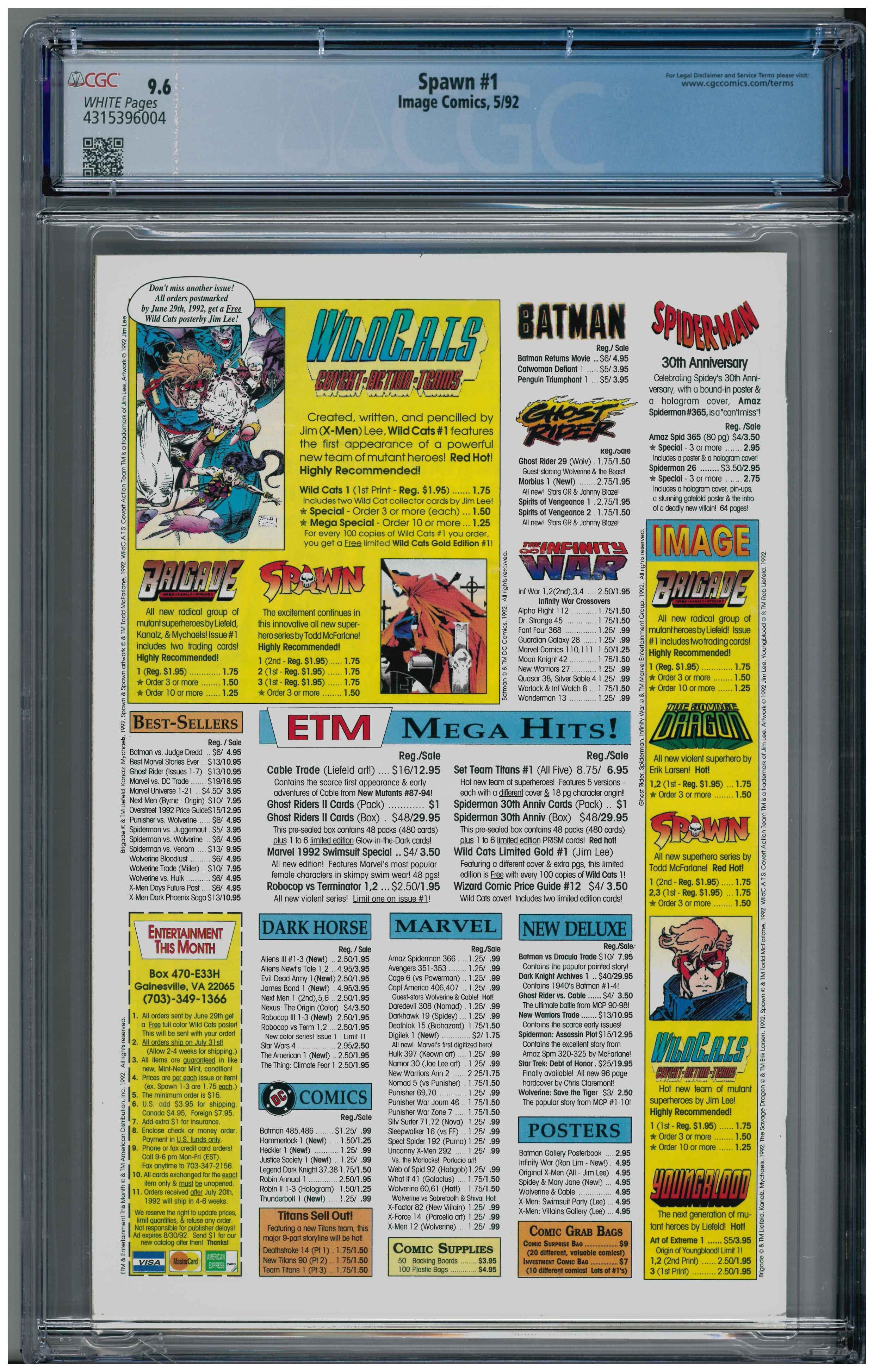 Spawn #1 Rückseite