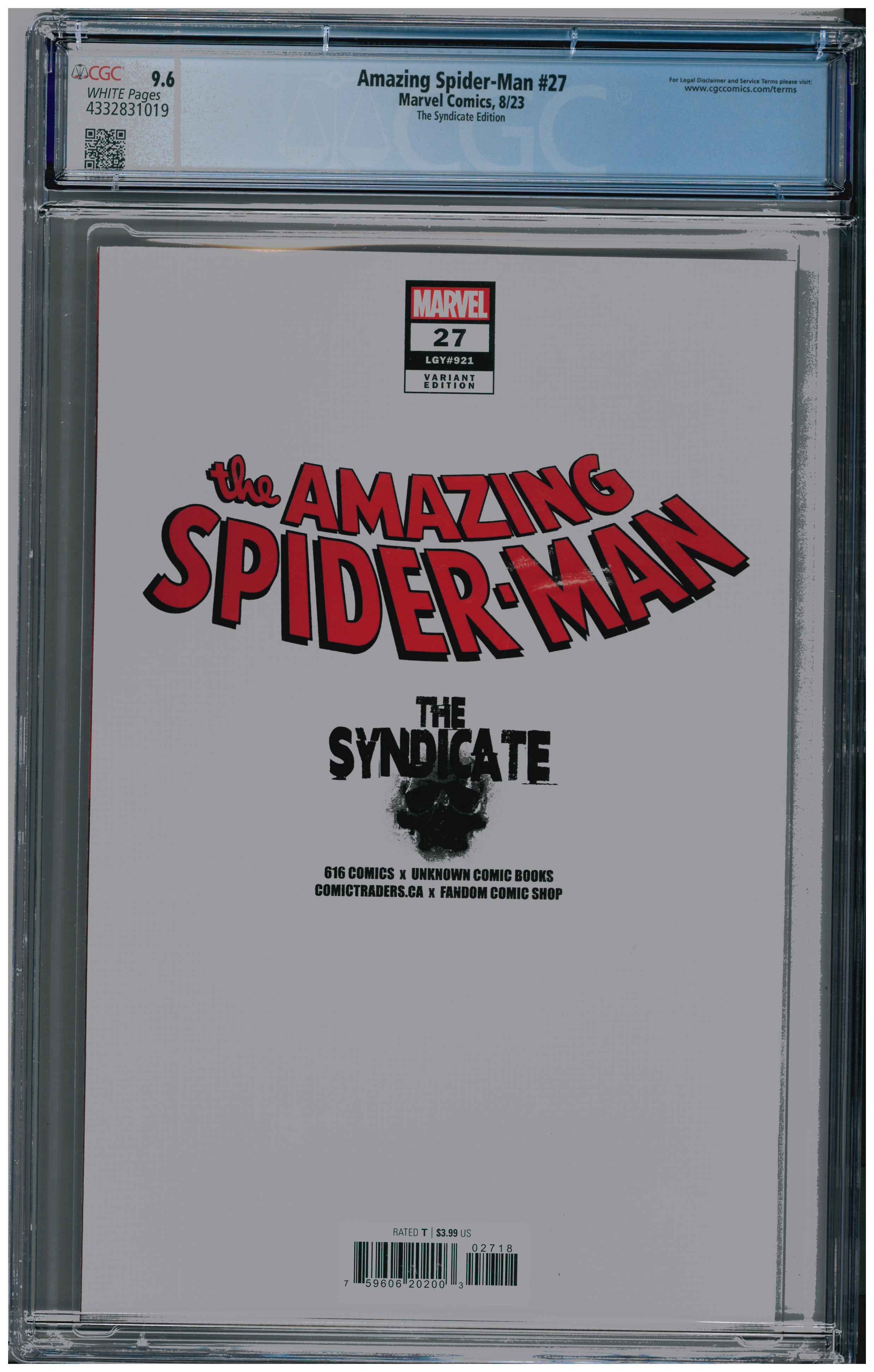 Amazing Spider-Man #27 Rückseite