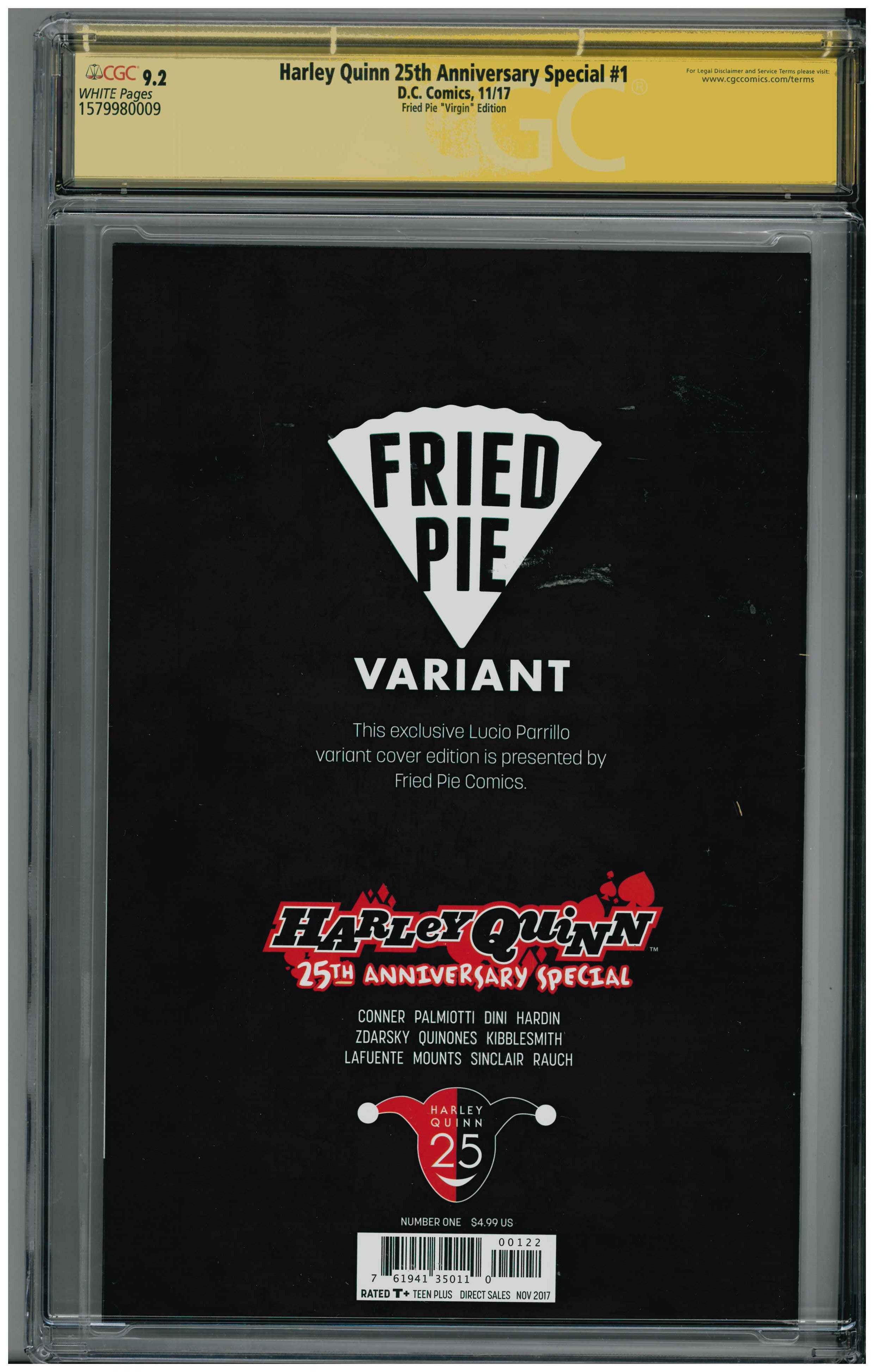 Harley Quinn 25th Anniversary Special #1 | Unterschrieben & Sketch von Lucio Parrillo Rückseite