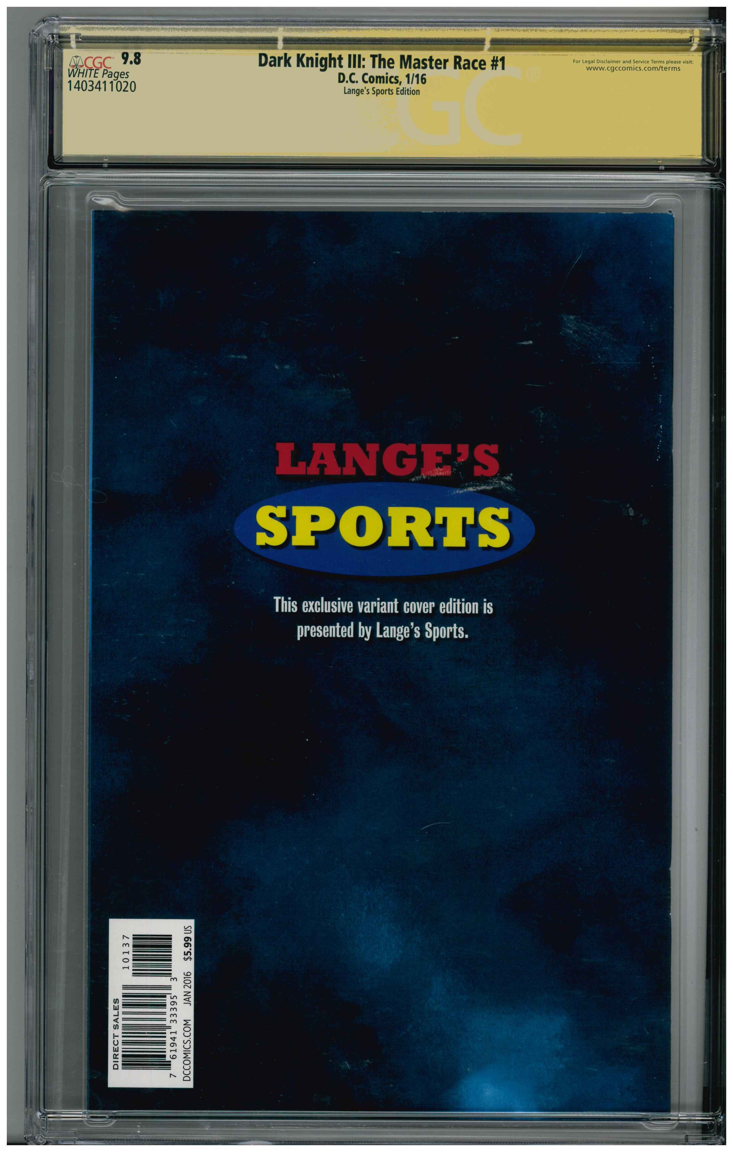 Dark Knight III: The Master Race #1 | Unterschrieben von Scott Hanna & David Finch