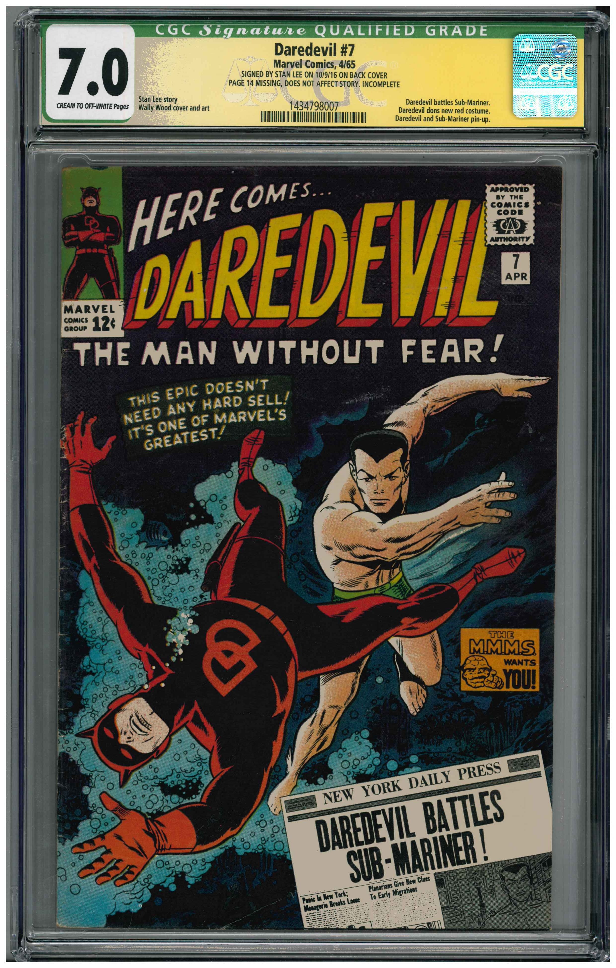 Daredevil #7 | Unterschrieben von Stan Lee