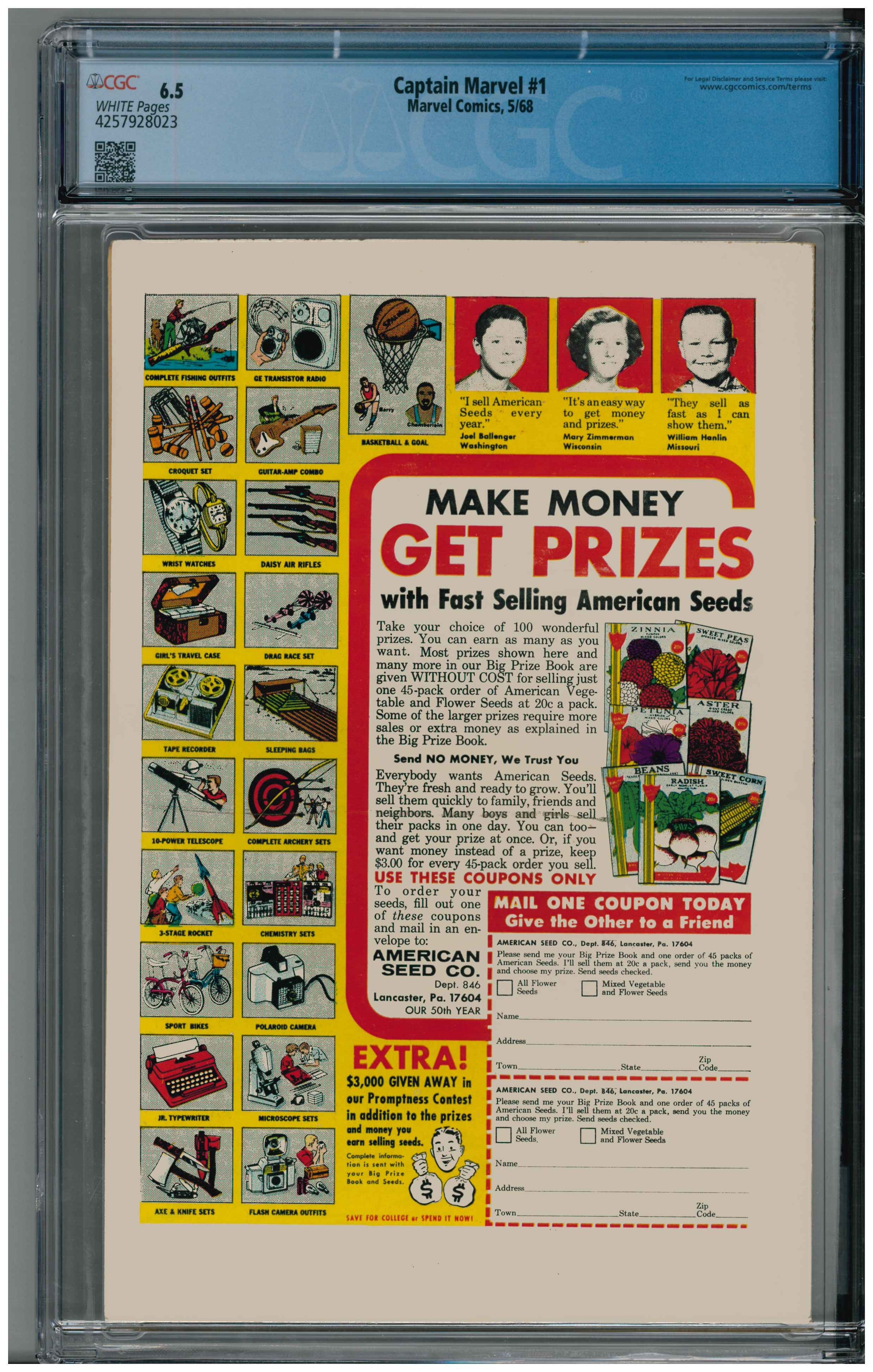 Captain Marvel #1 Rückseite