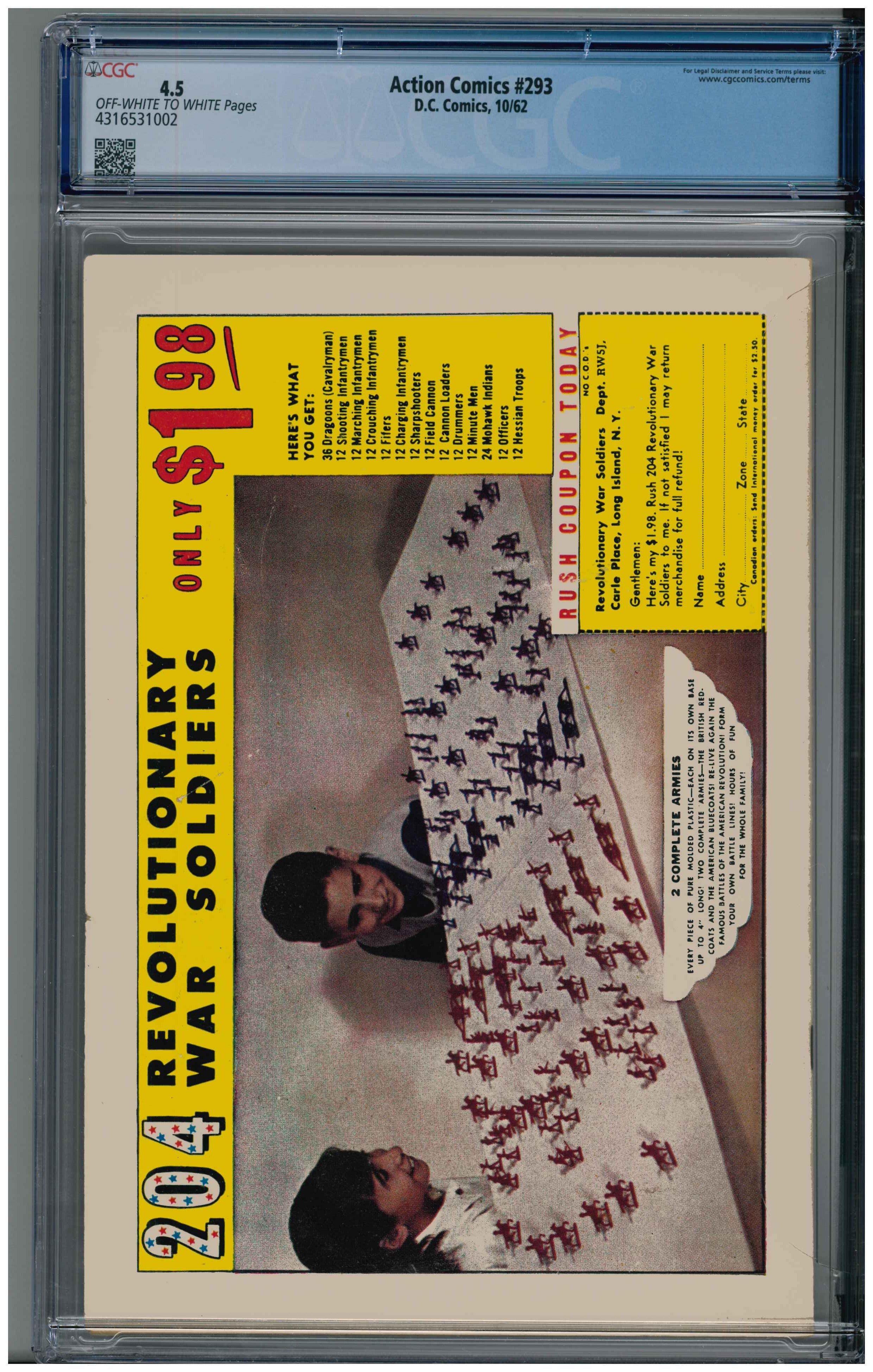 Action Comics #293 Rückseite