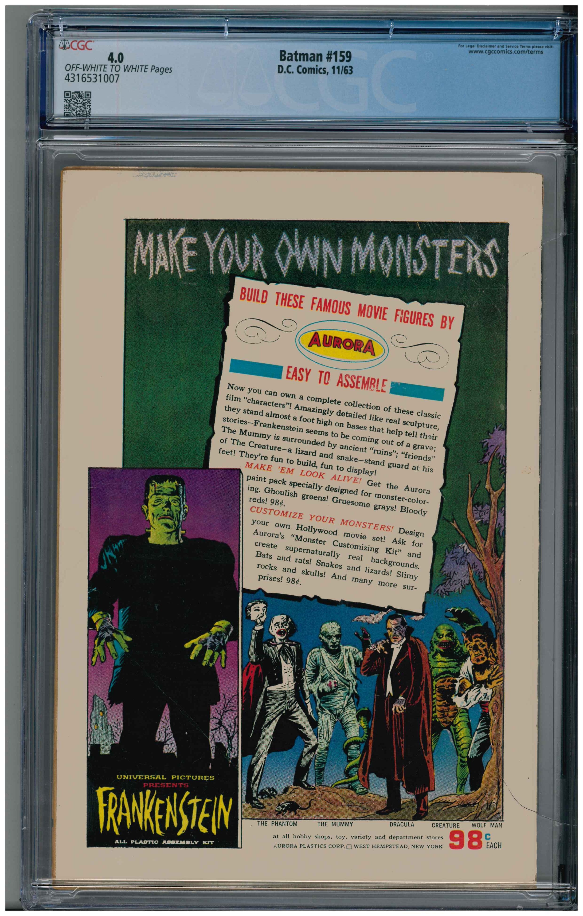 Batman #159 Rückseite