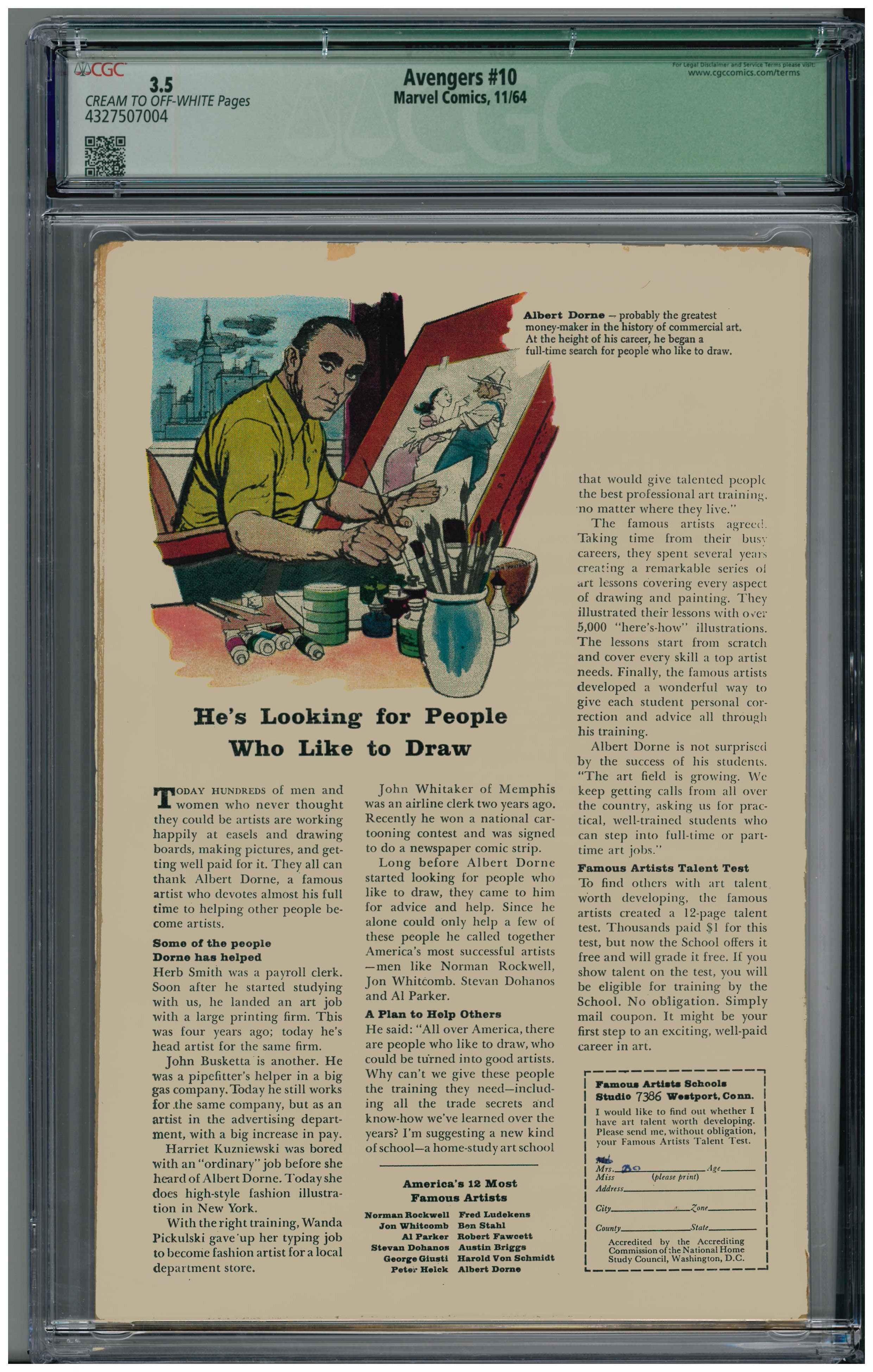 Avengers #10 Rückseite