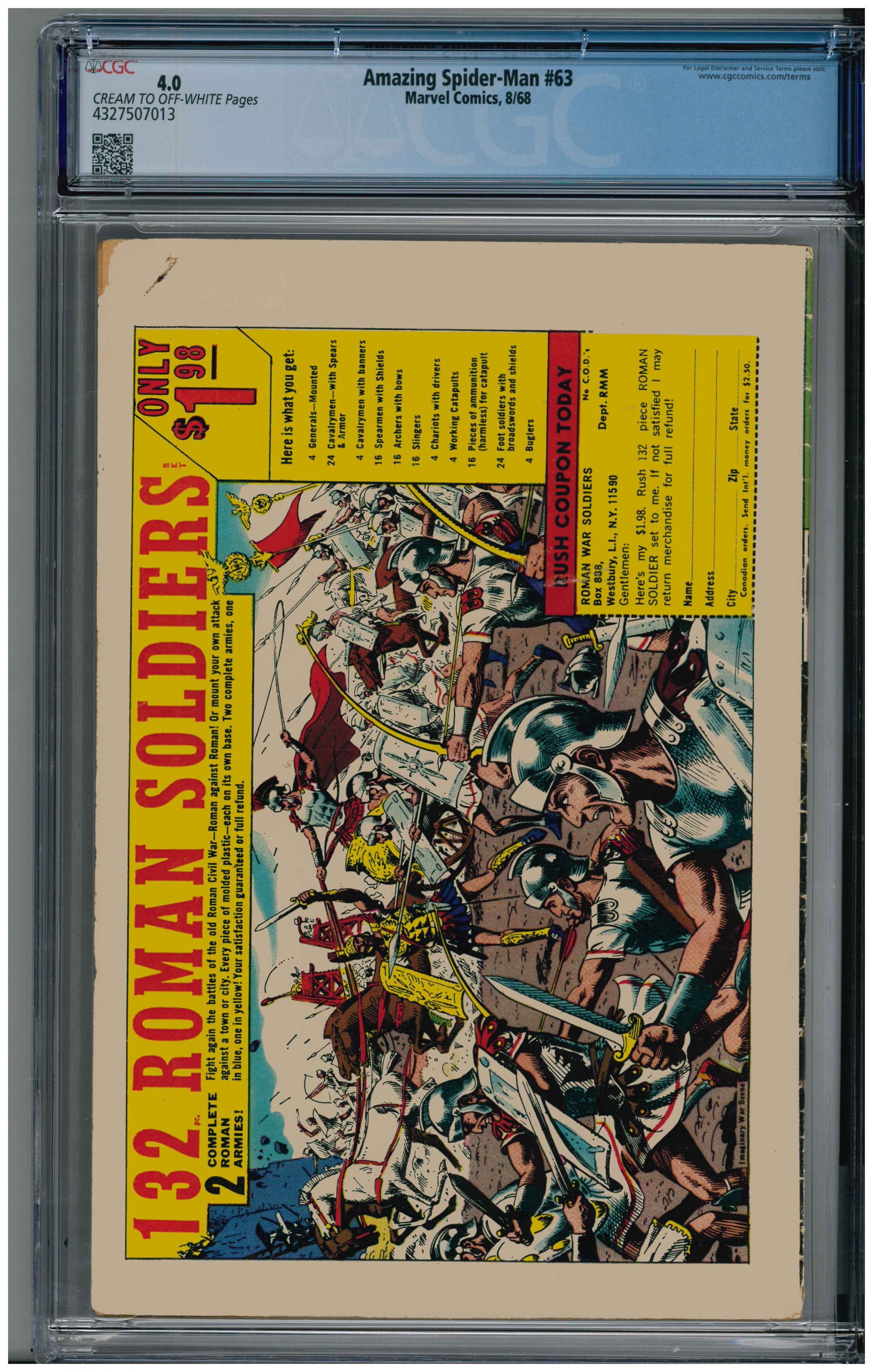 Amazing Spider-Man #63 Rückseite