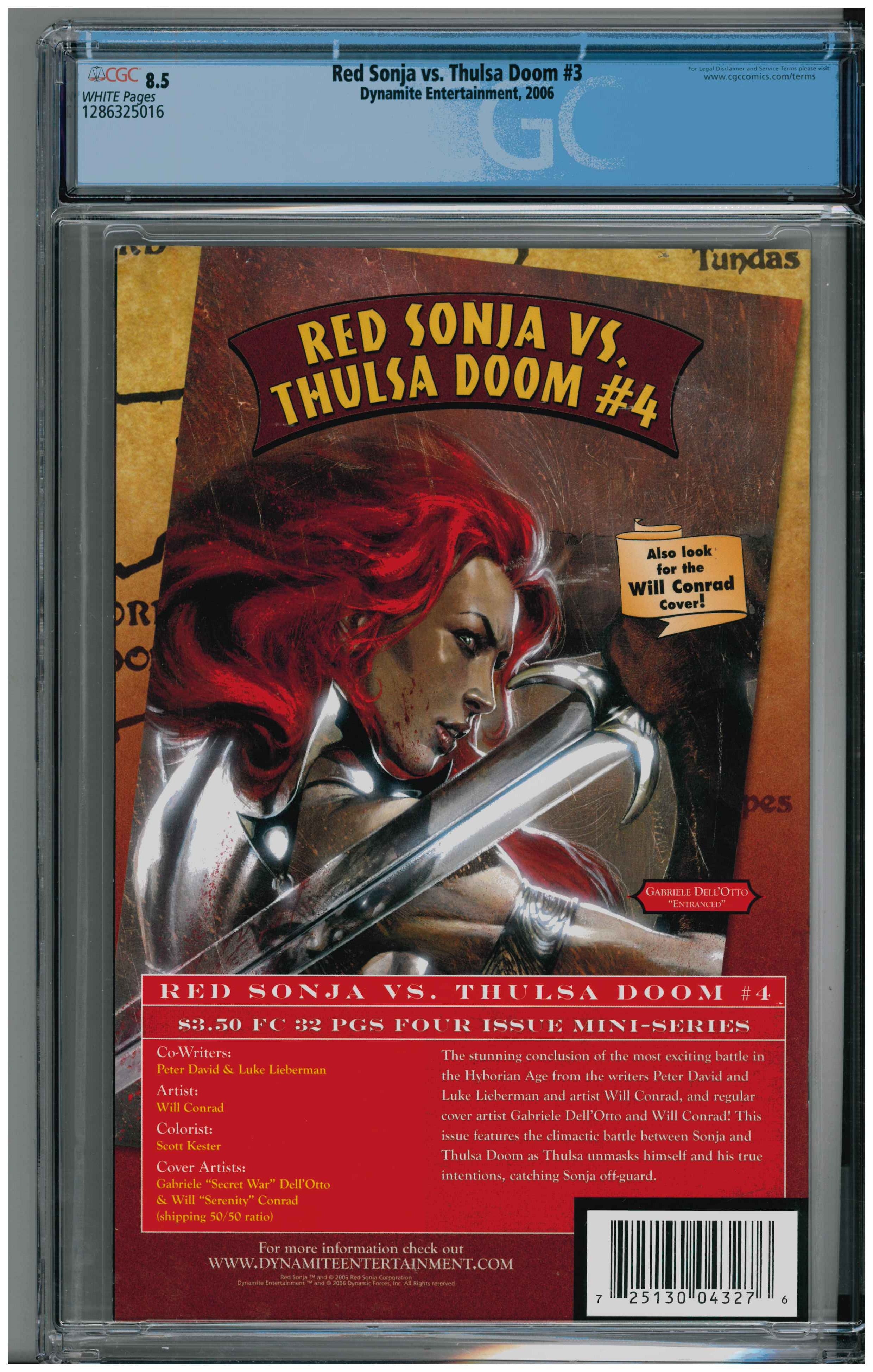 Red Sonja vs. Thulsa Doom #3 Rückseite