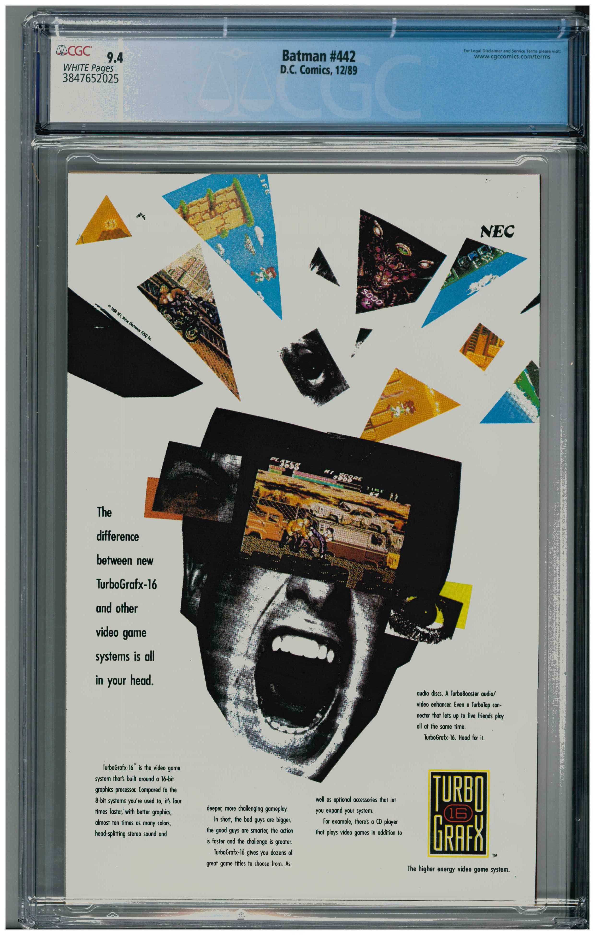 Batman #442 Rückseite