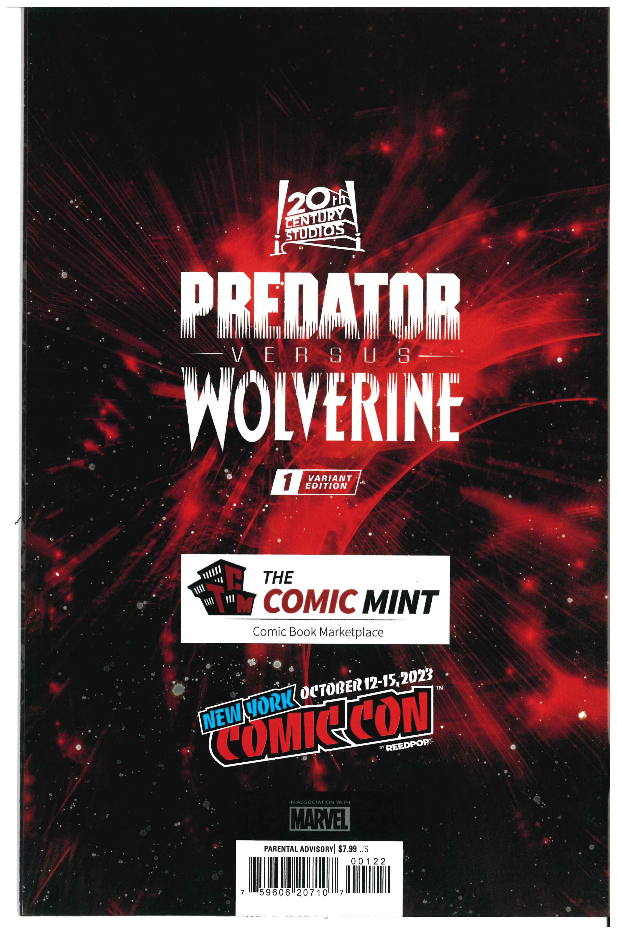 Predator vs Wolverine #1 Rückseite