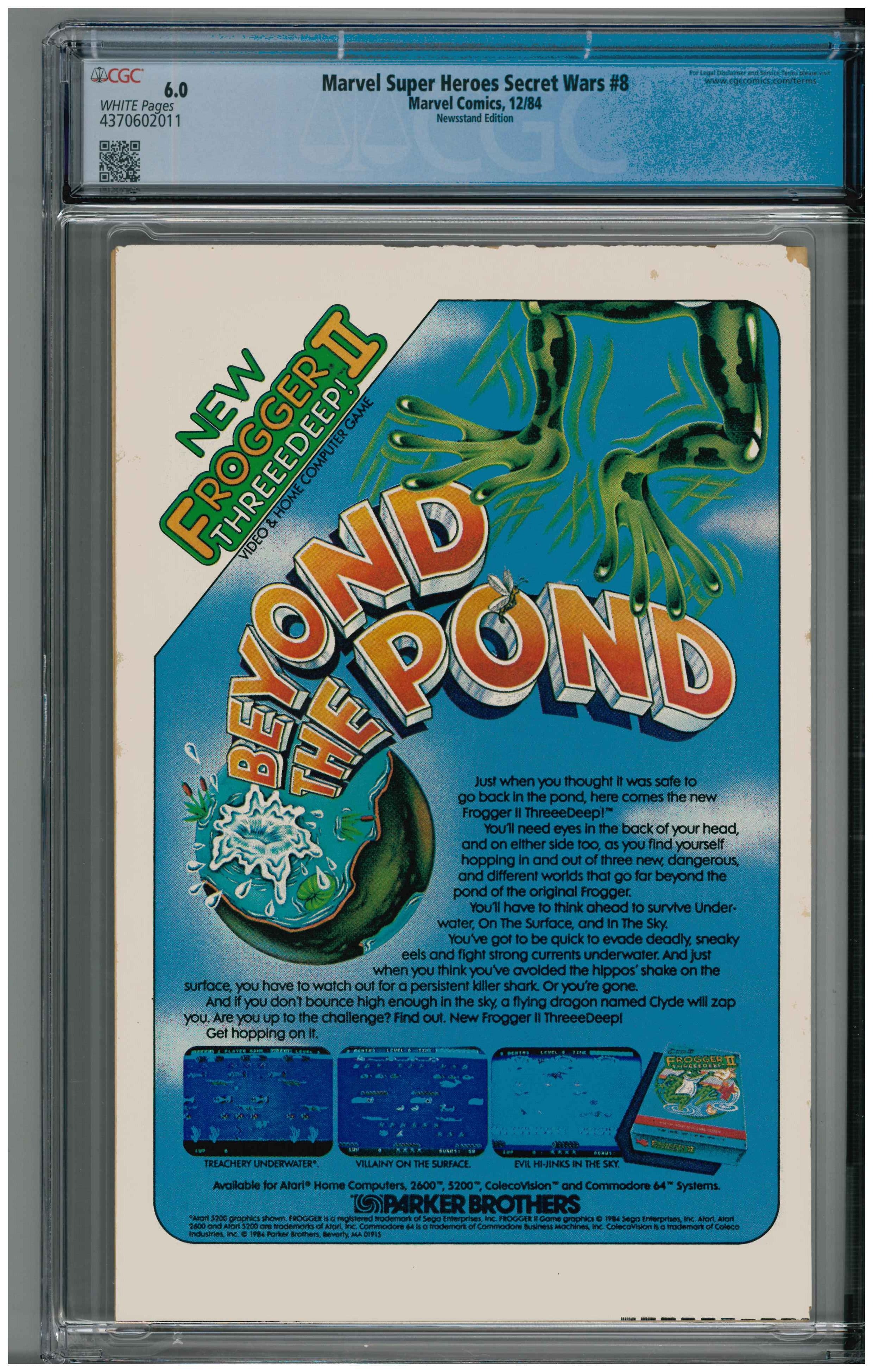 Marvel Super Heroes Secret Wars #8 Rückseite