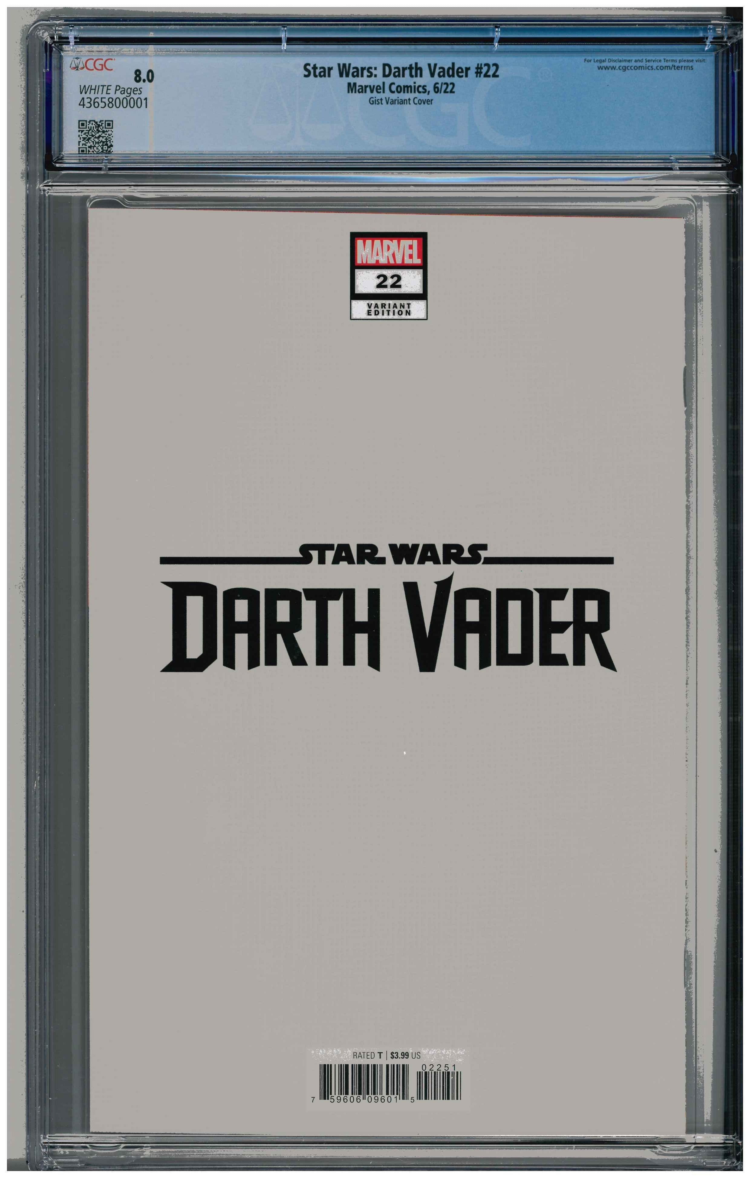 Star Wars: Darth Vader #22 Rückseite
