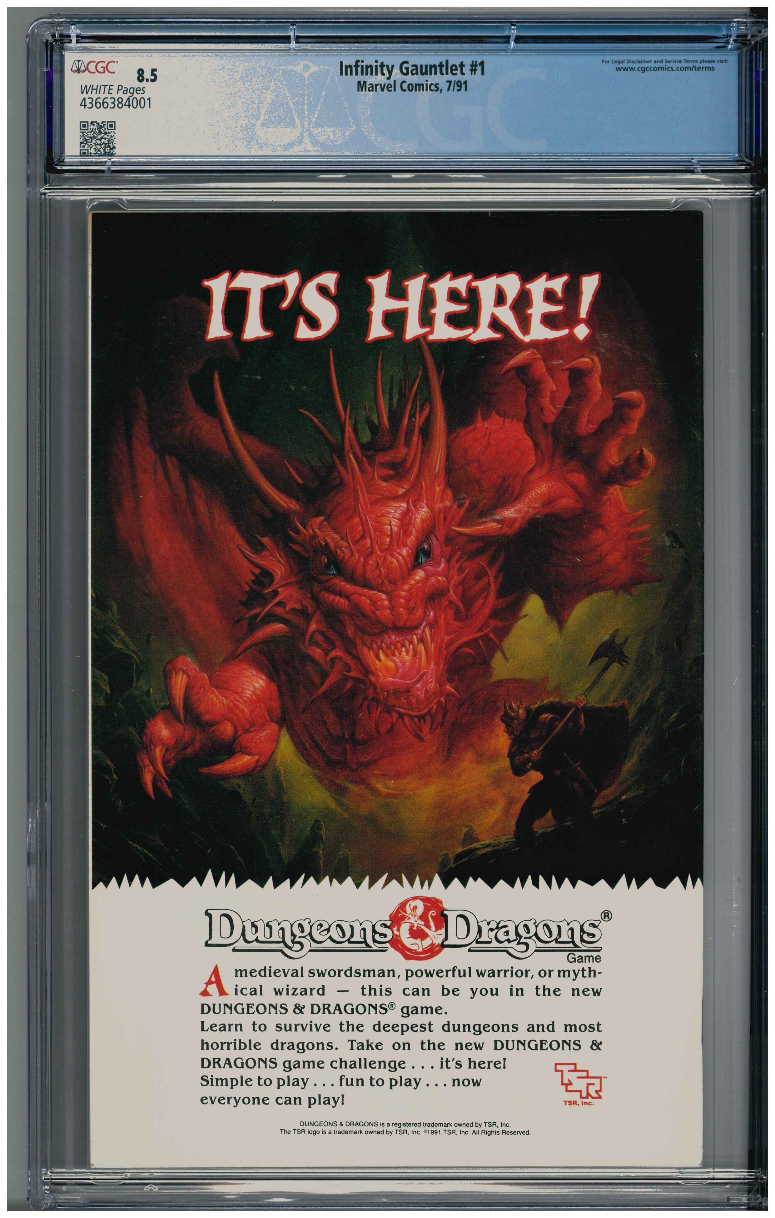 Infinity Gauntlet #1 Rückseite