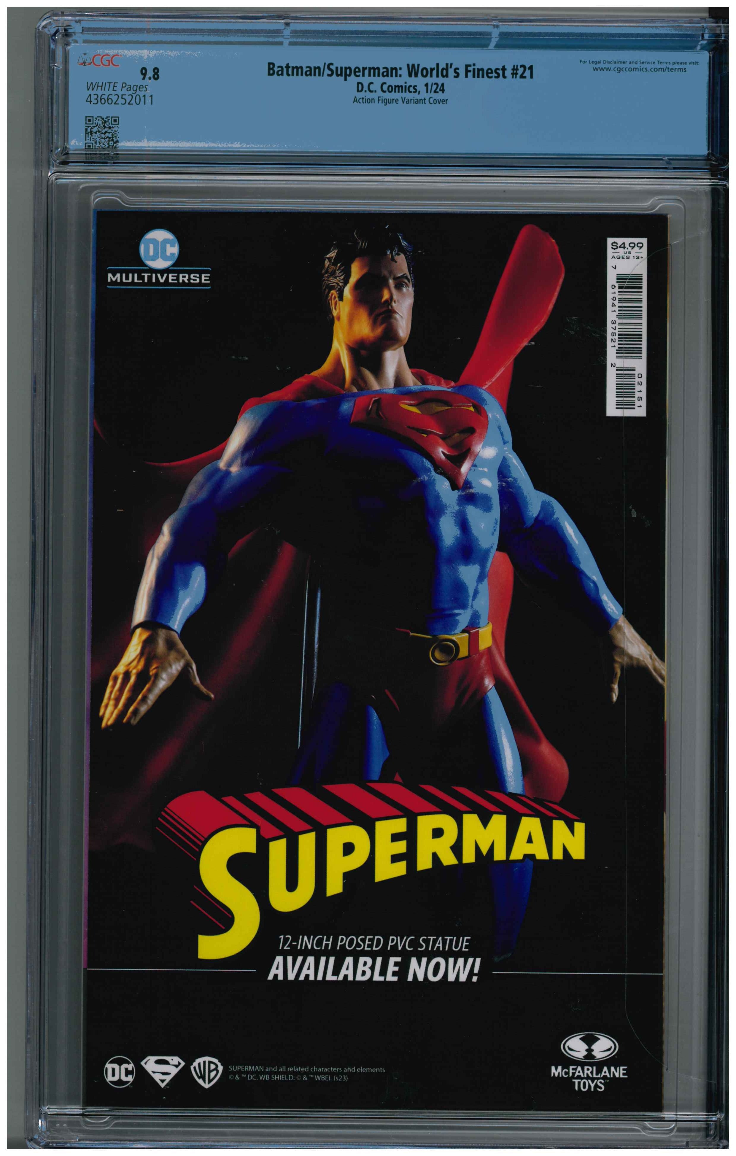 Batman/Superman: World's Finest #21 Rückseite