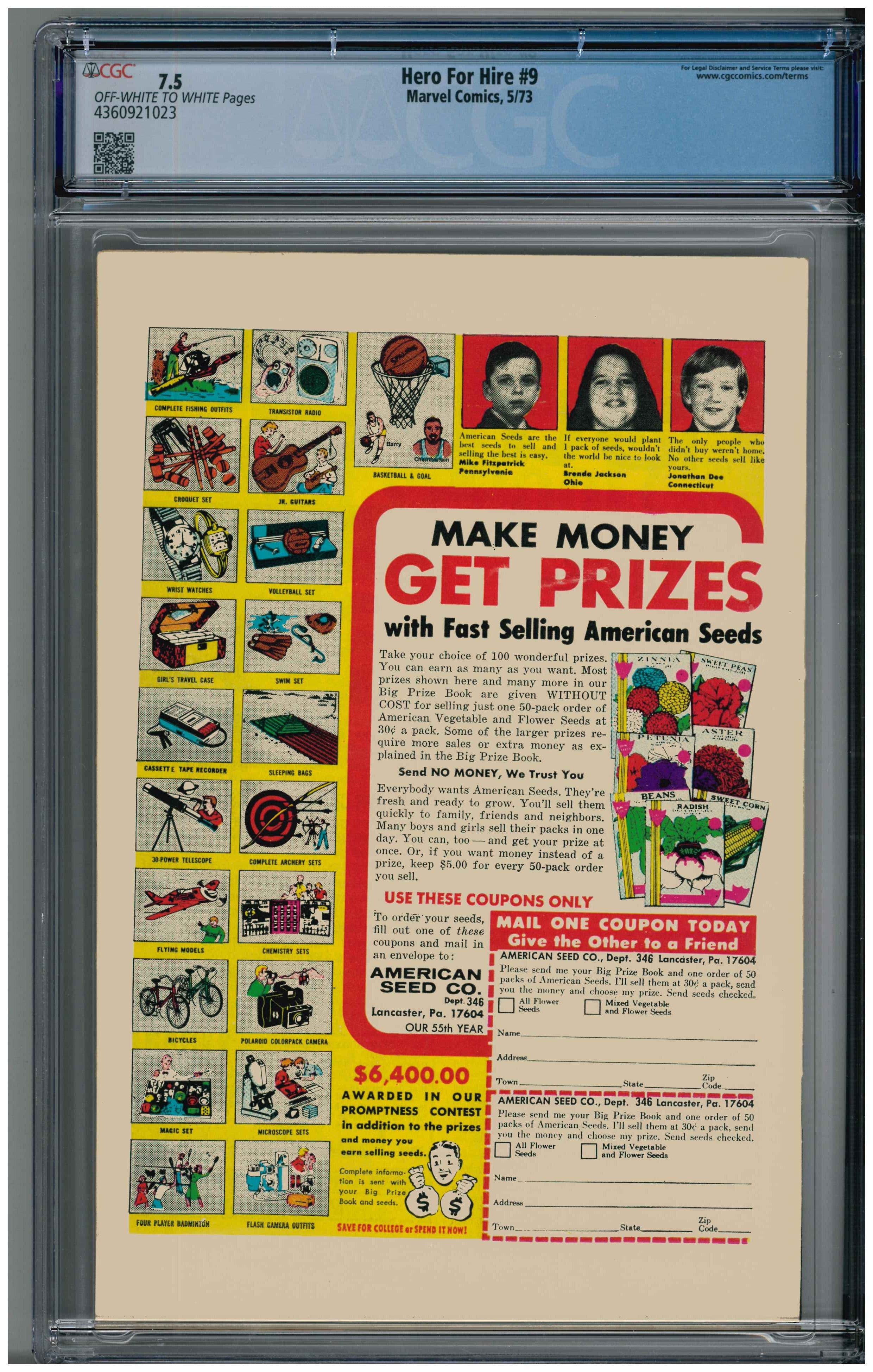 Hero For Hire #9 Rückseite