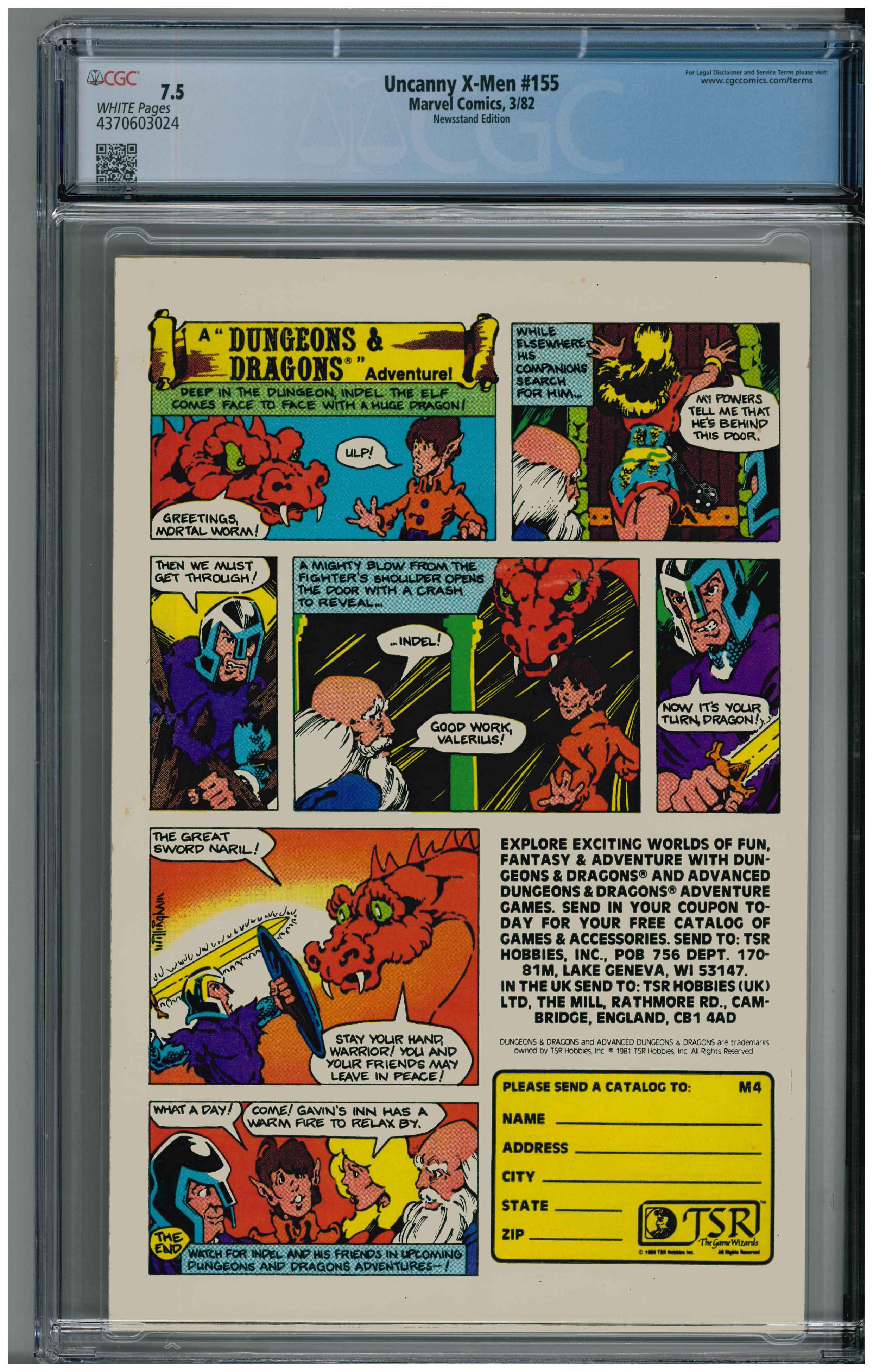 X-Men #155 Rückseite