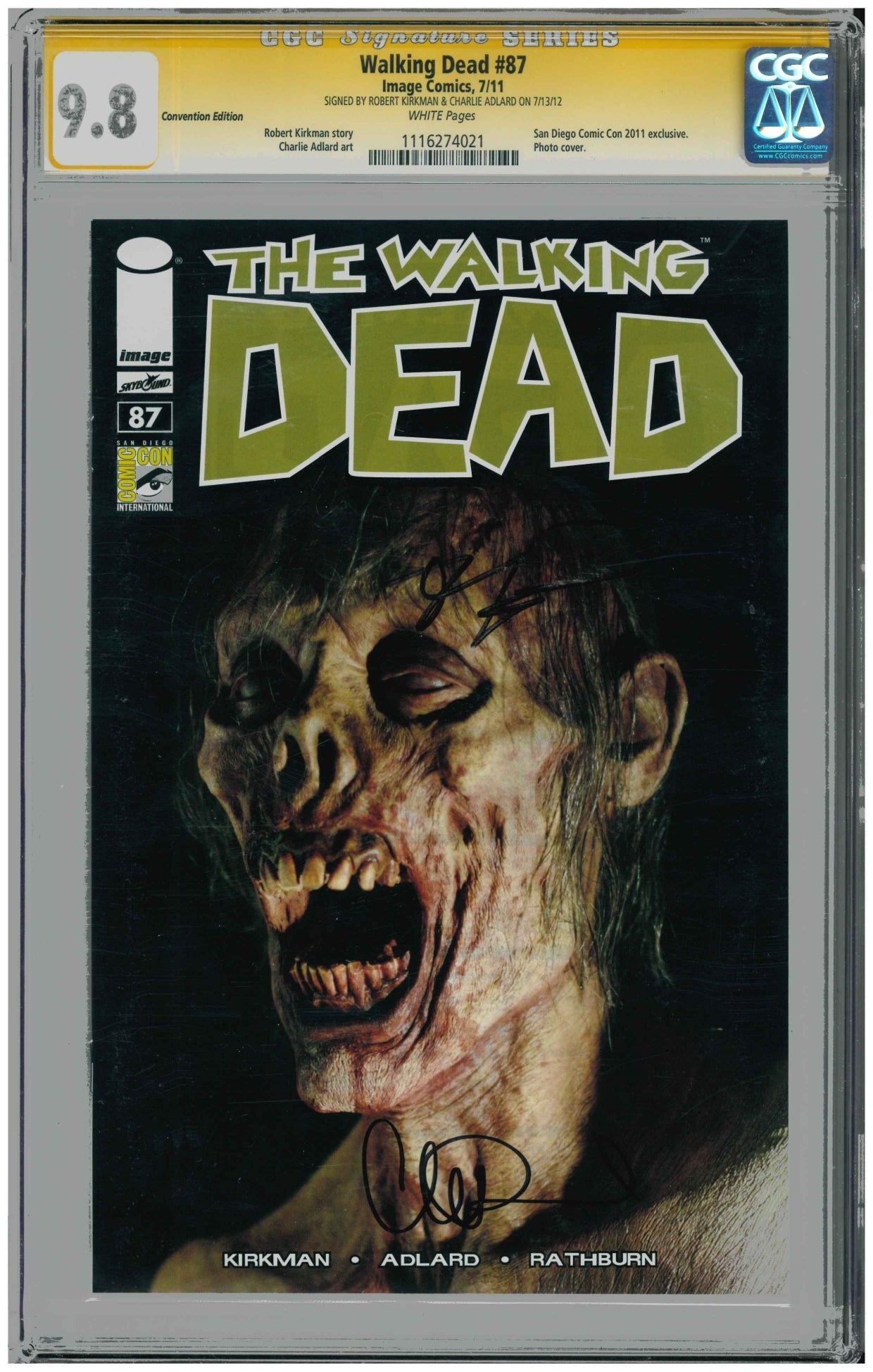 Walking Dead #87 | Unterschrieben von Charlie Adlard & Robert Kirkham