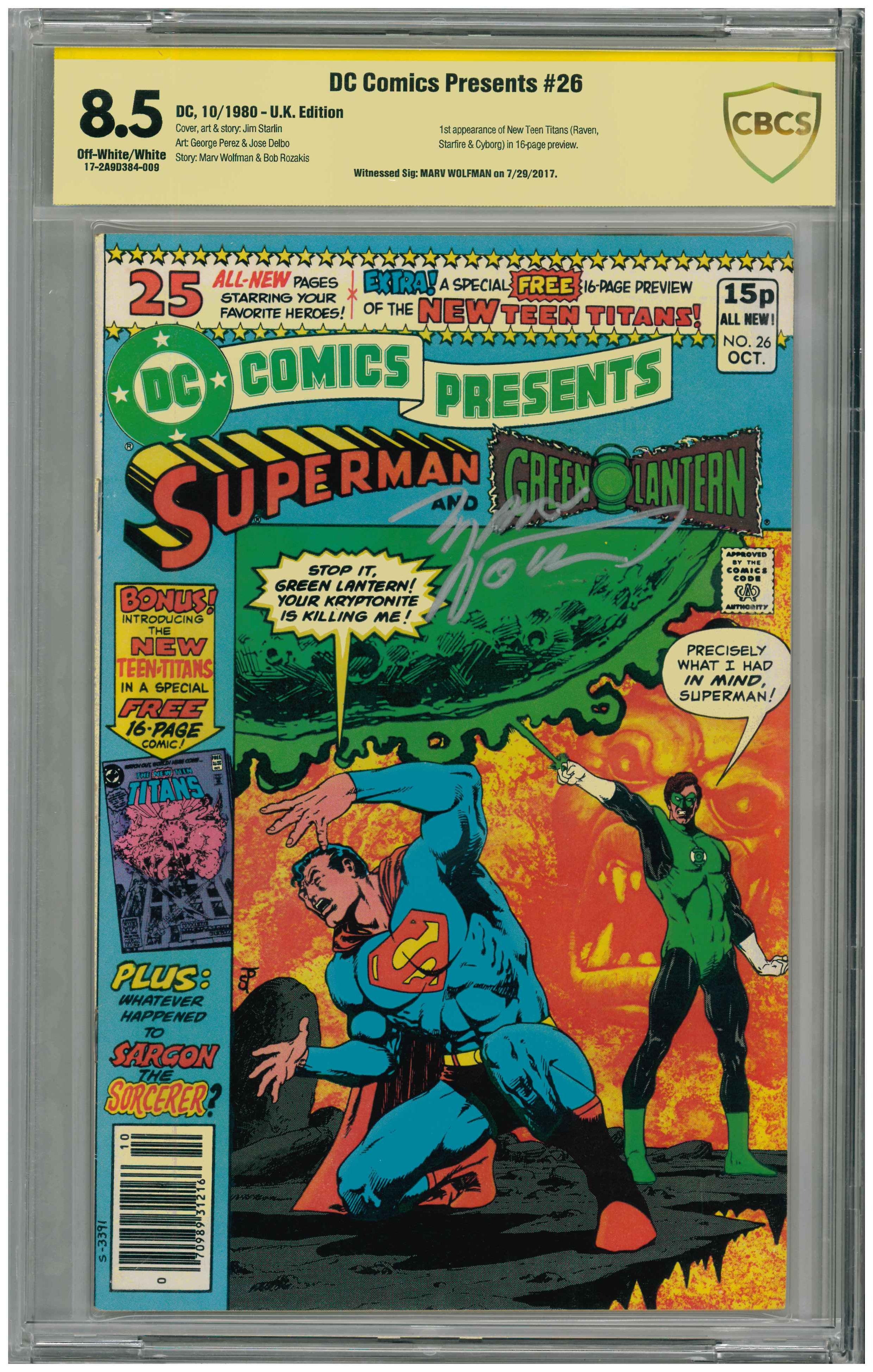 DC Comics Presents #26| Unterschrieben von Marv Wolfman