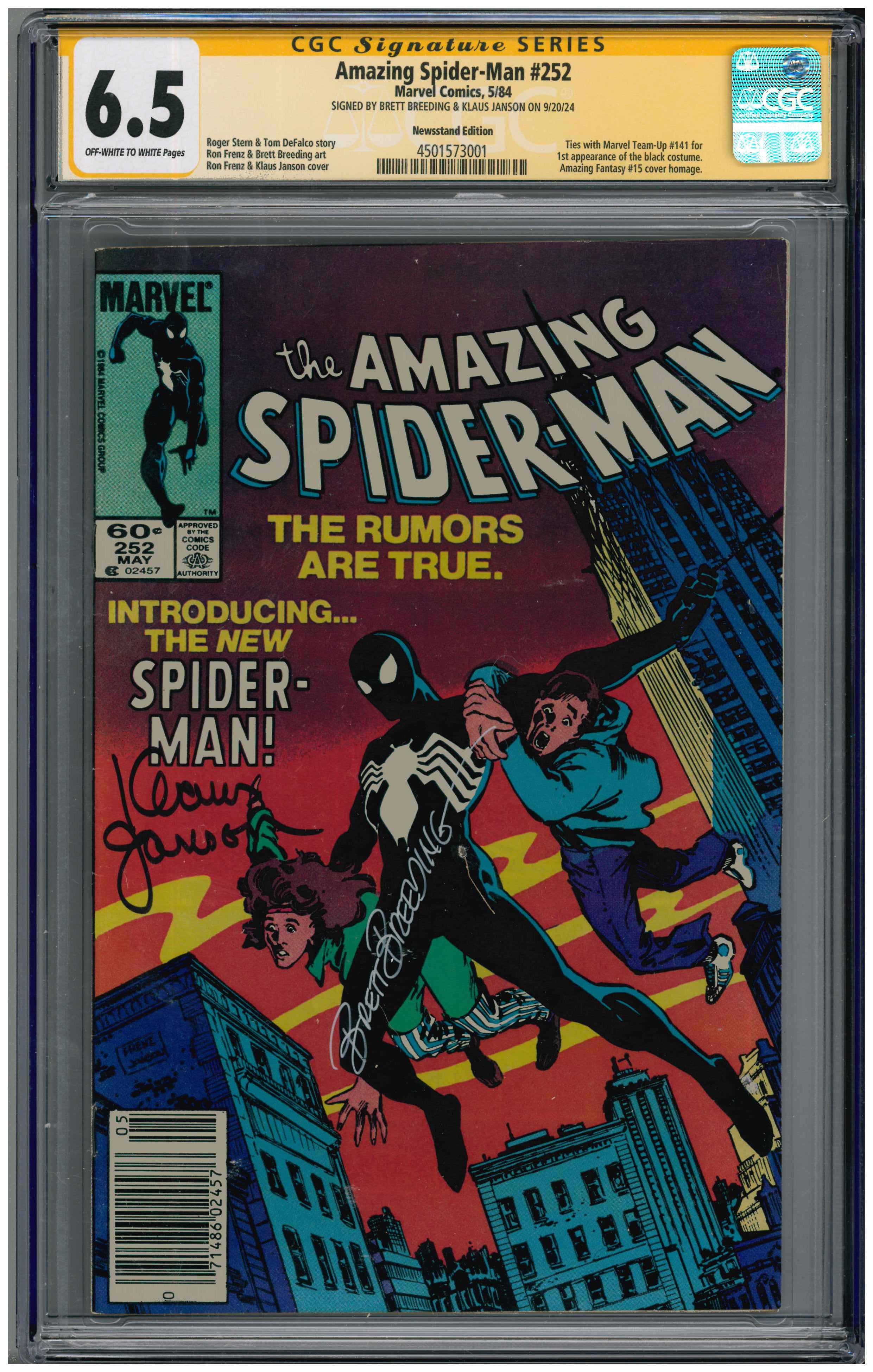 Amazing Spider-Man #252 | Signed by Ron Frenz