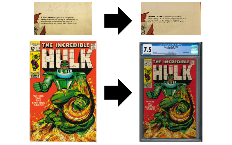 CGC Grading-Service + Pressen und Reinigung des Comics