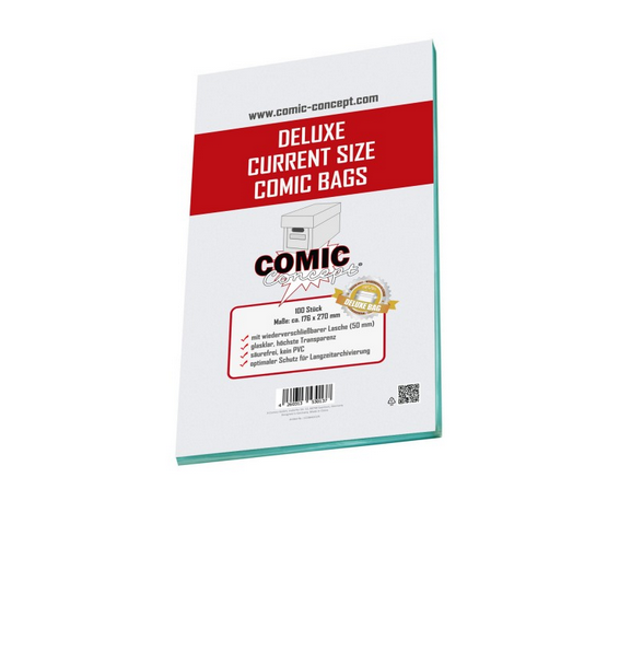 Comic Concept Deluxe Comic Bags Current Size (100 CT.)