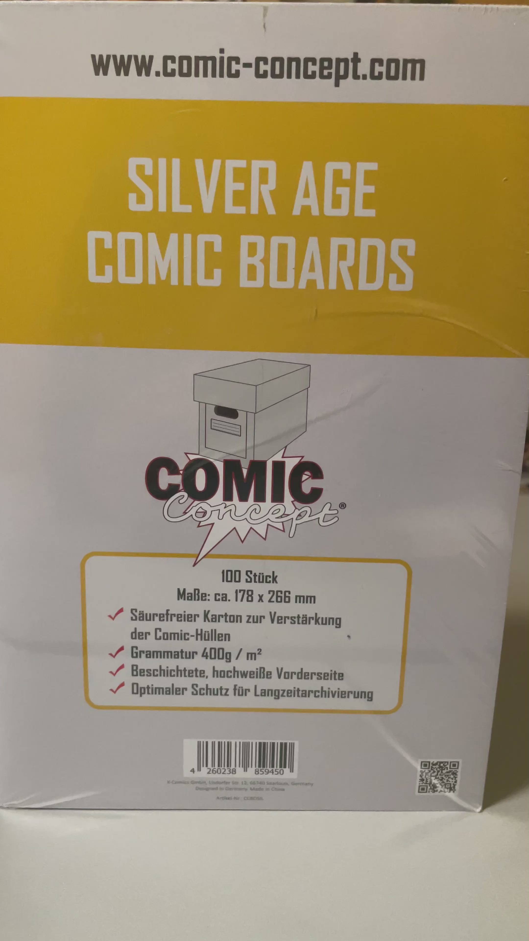 Comic Concept Comic Boards Silver Age Size (100CT.) Erklrävideo
