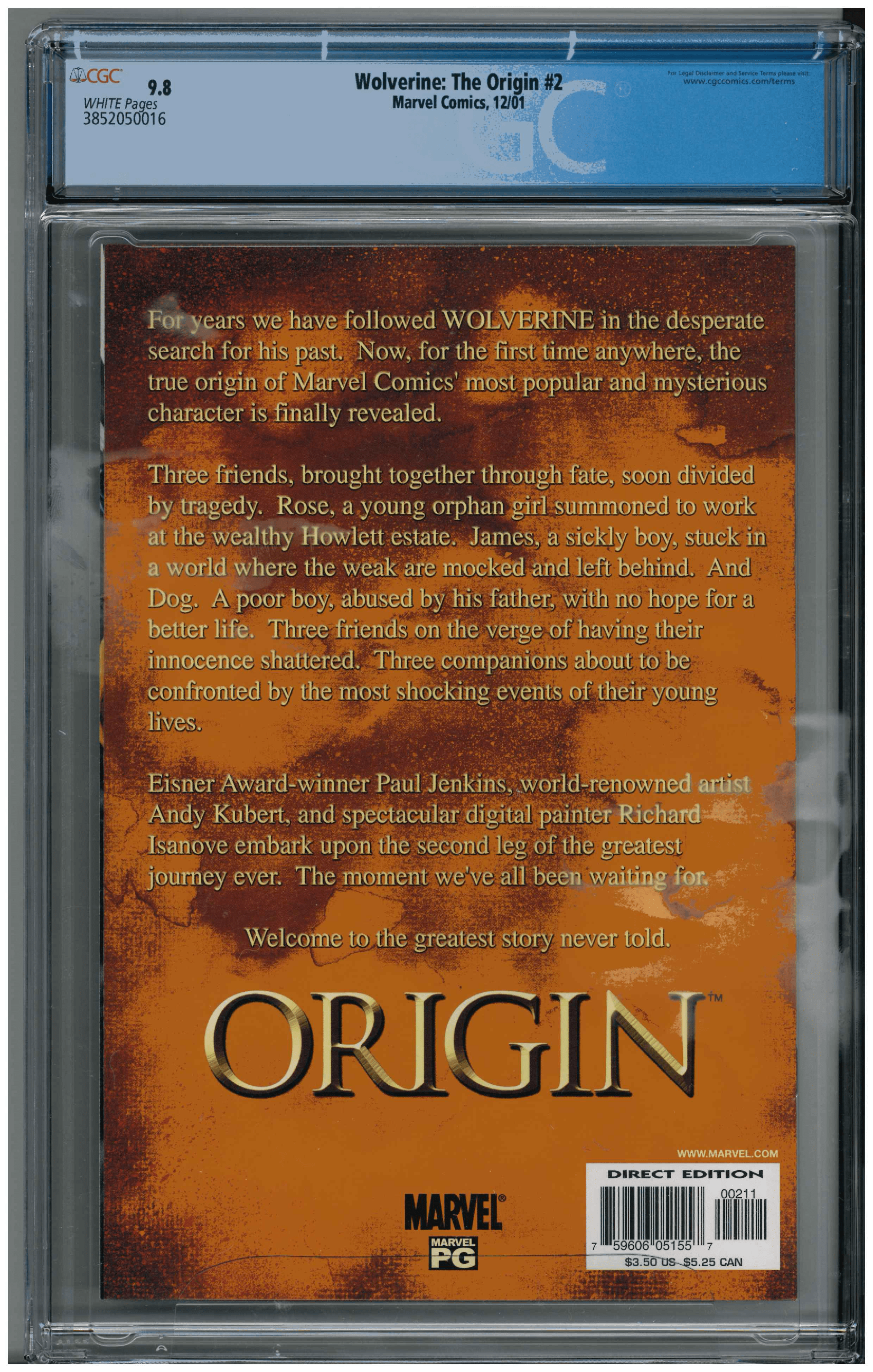 Wolverine: The Origin #2 backside