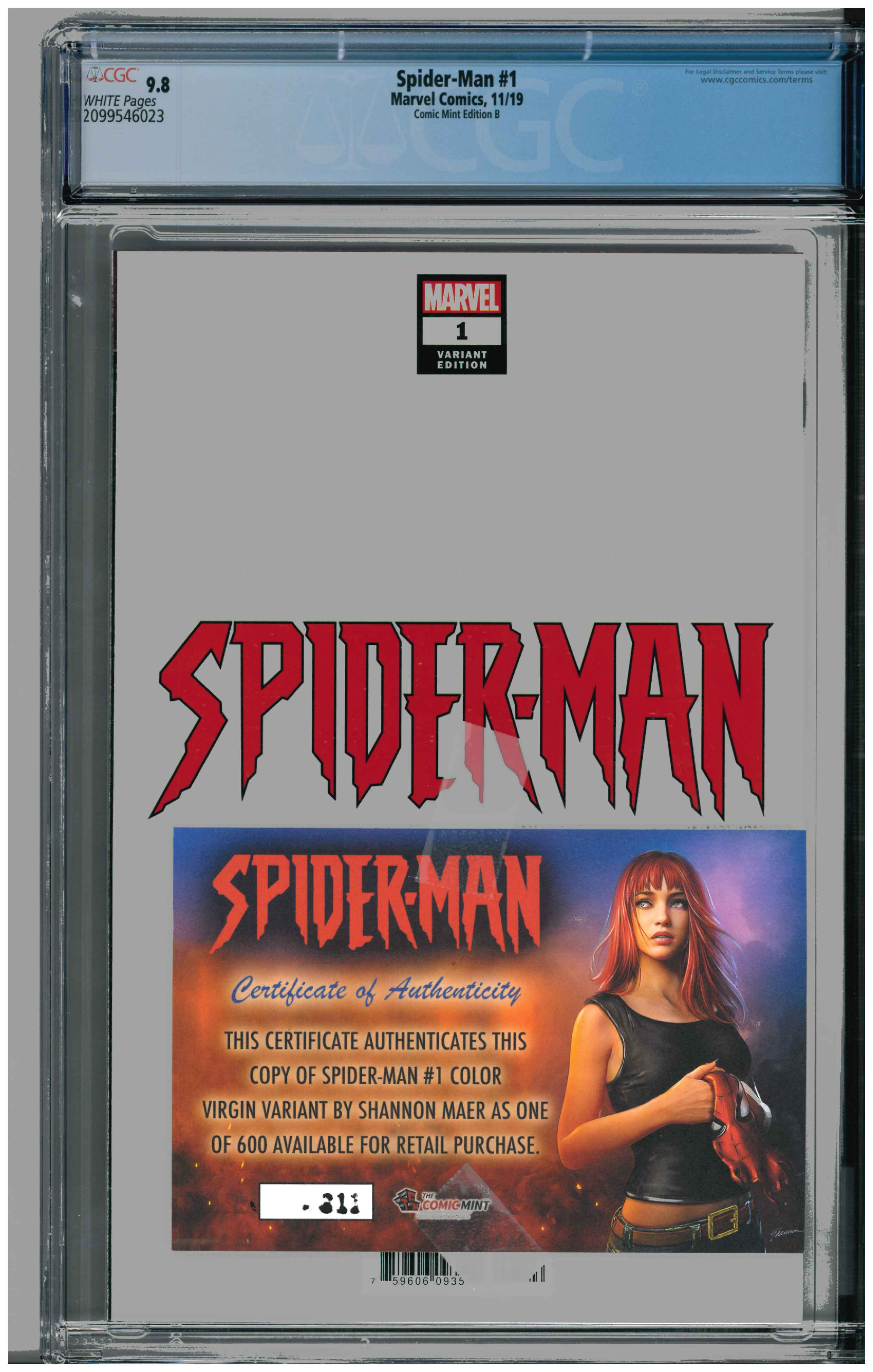 Spider-Man #1 backside