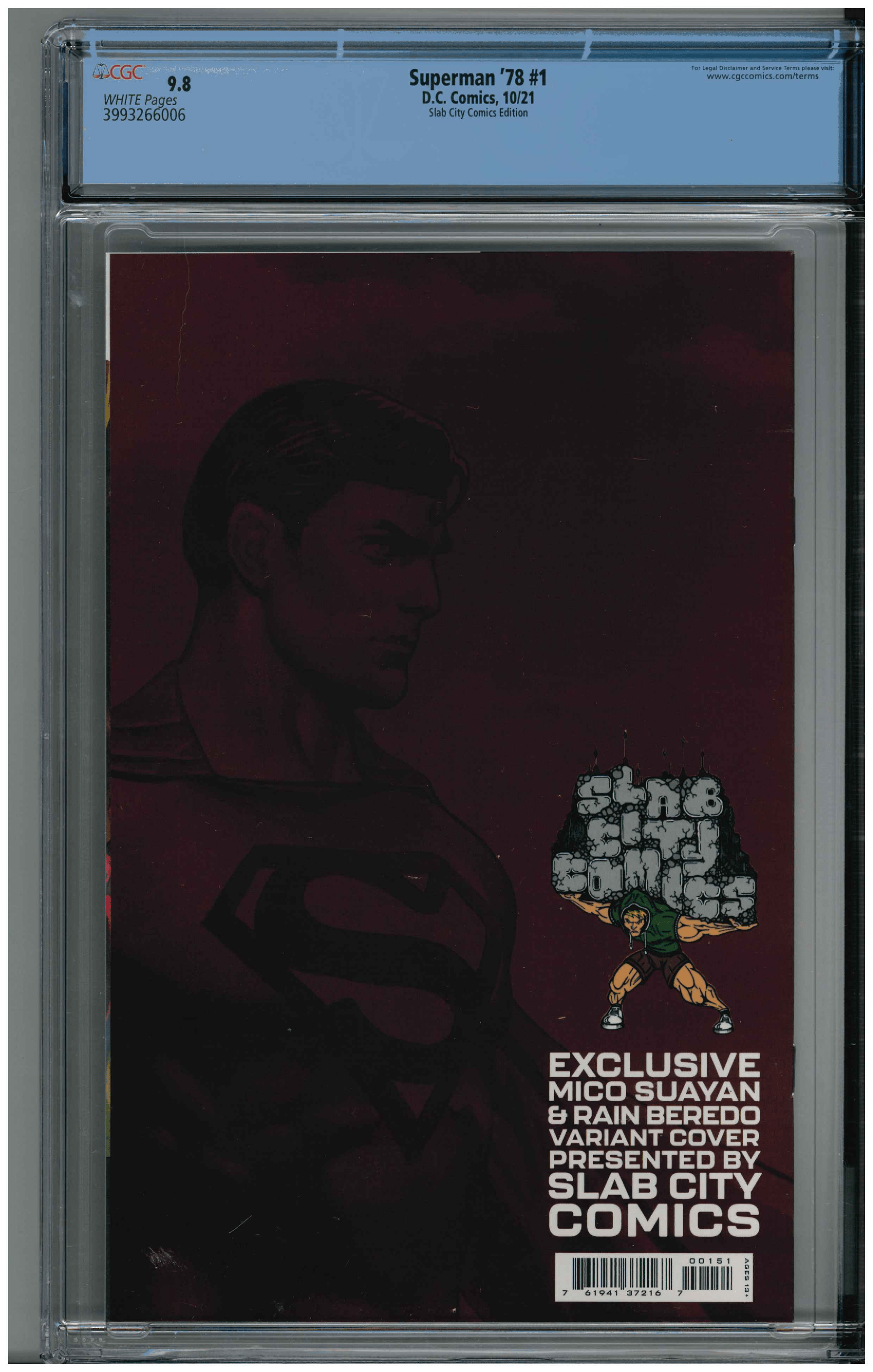 Superman '78 #1 backside