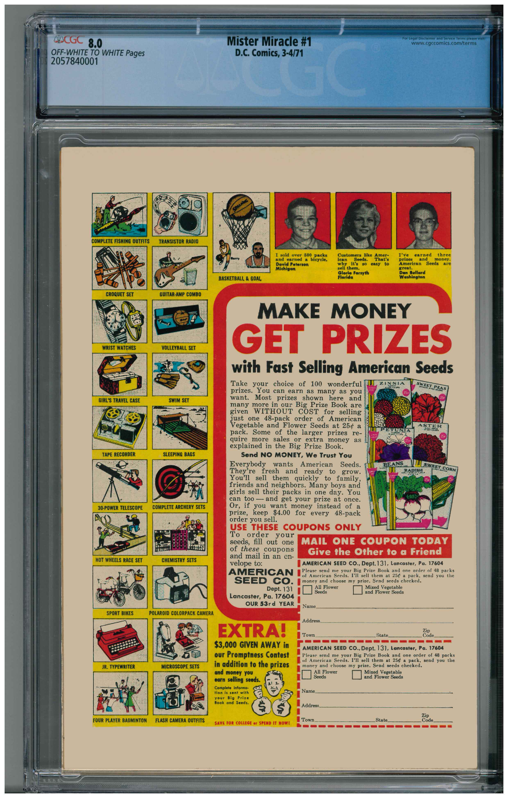 Mister Miracle #1 backside