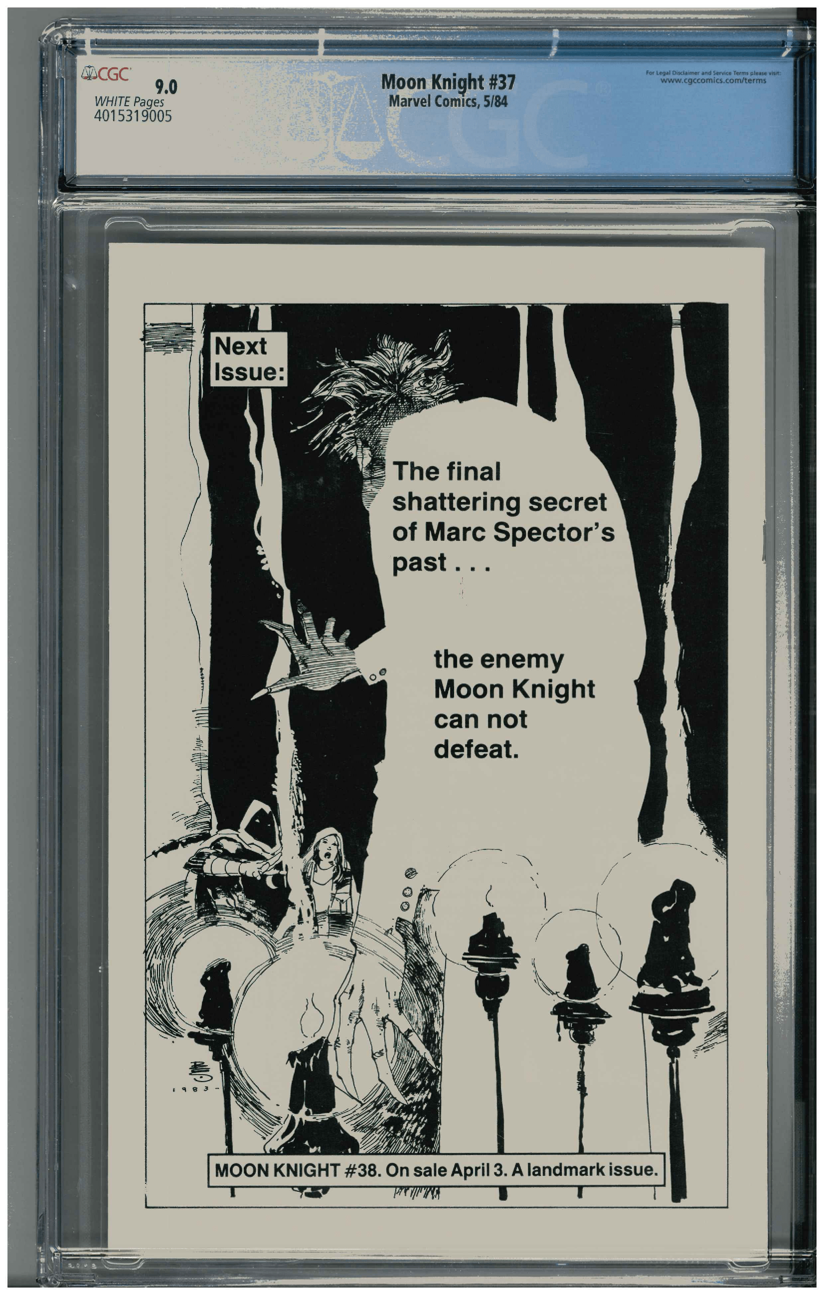 Moon Knight #37 backside