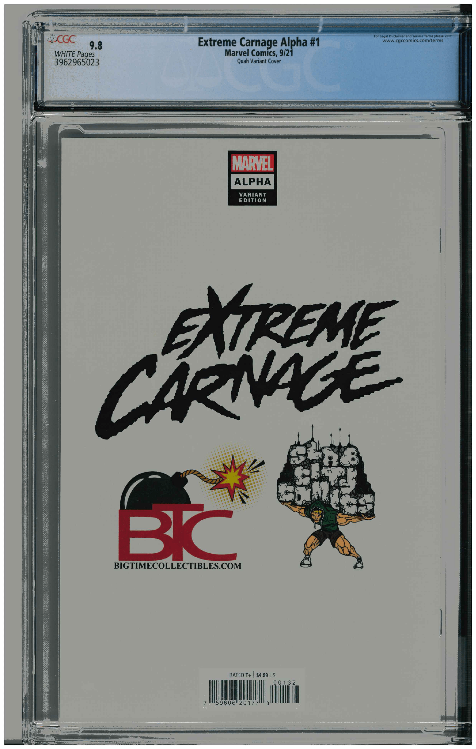 Extreme Carnage Alpha #1 backside