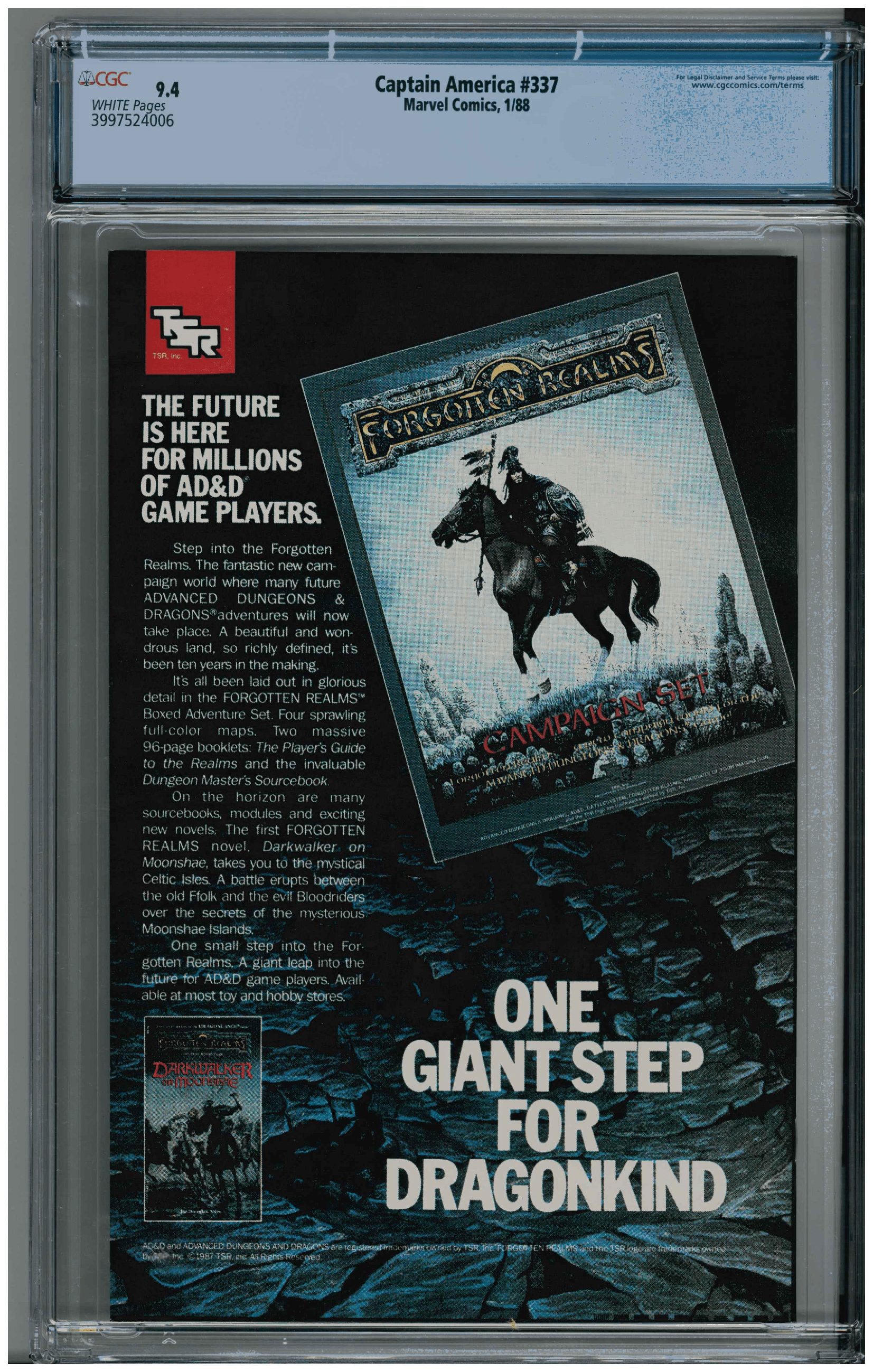 Captain America #337 backside