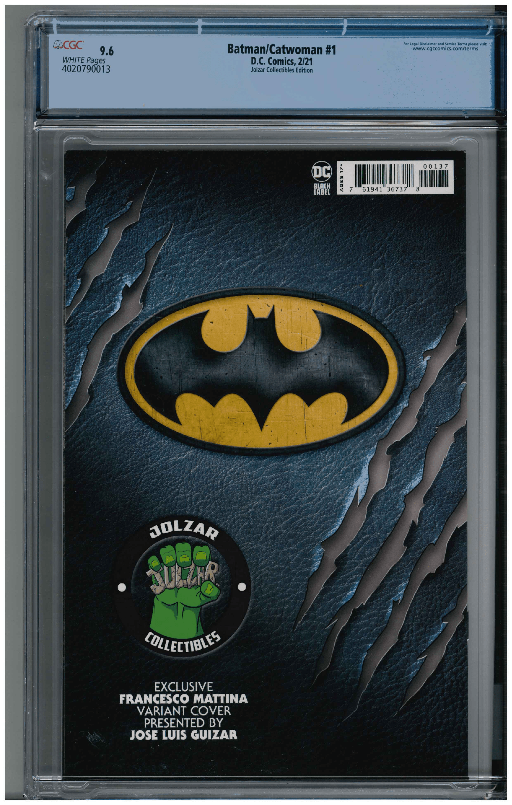 Batman/Catwoman #1 backside