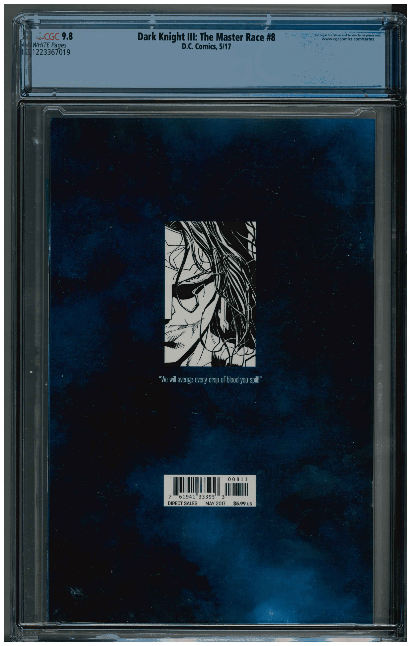Dark Knight III: The Master Race #8 backside