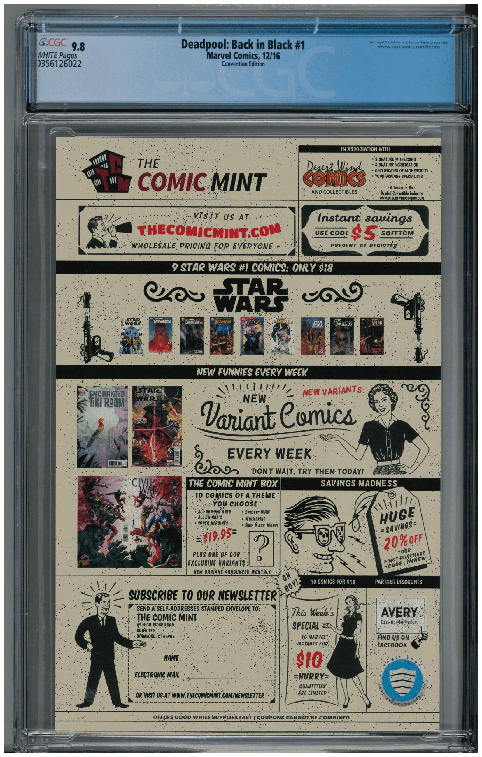 Deadpool: Back in Black #1 backside