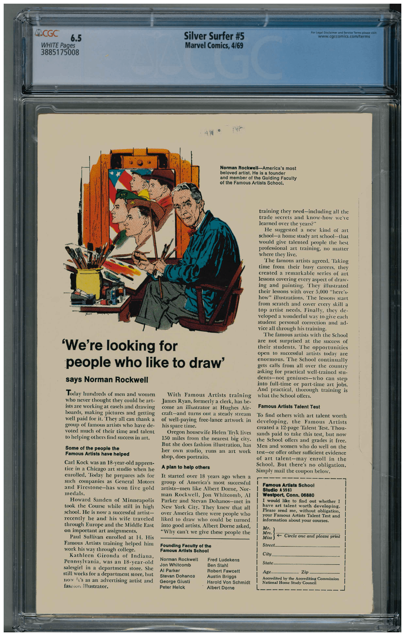 Silver Surfer #5 backside