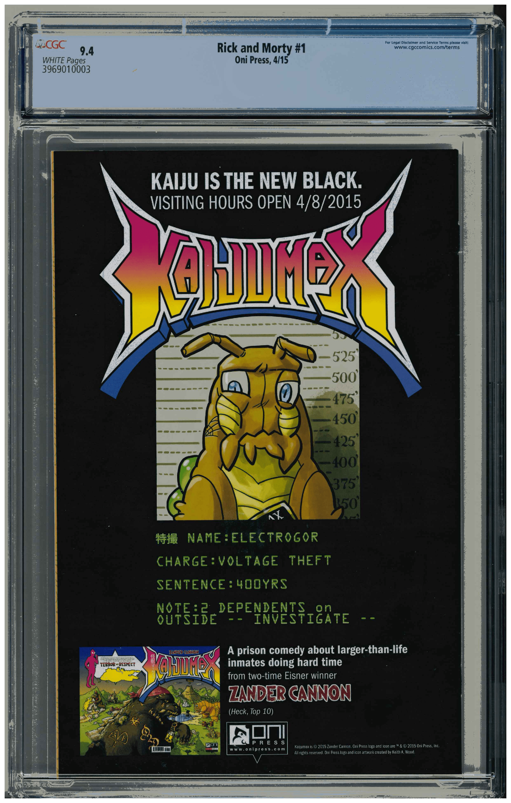 Rick and Morty #1 backside