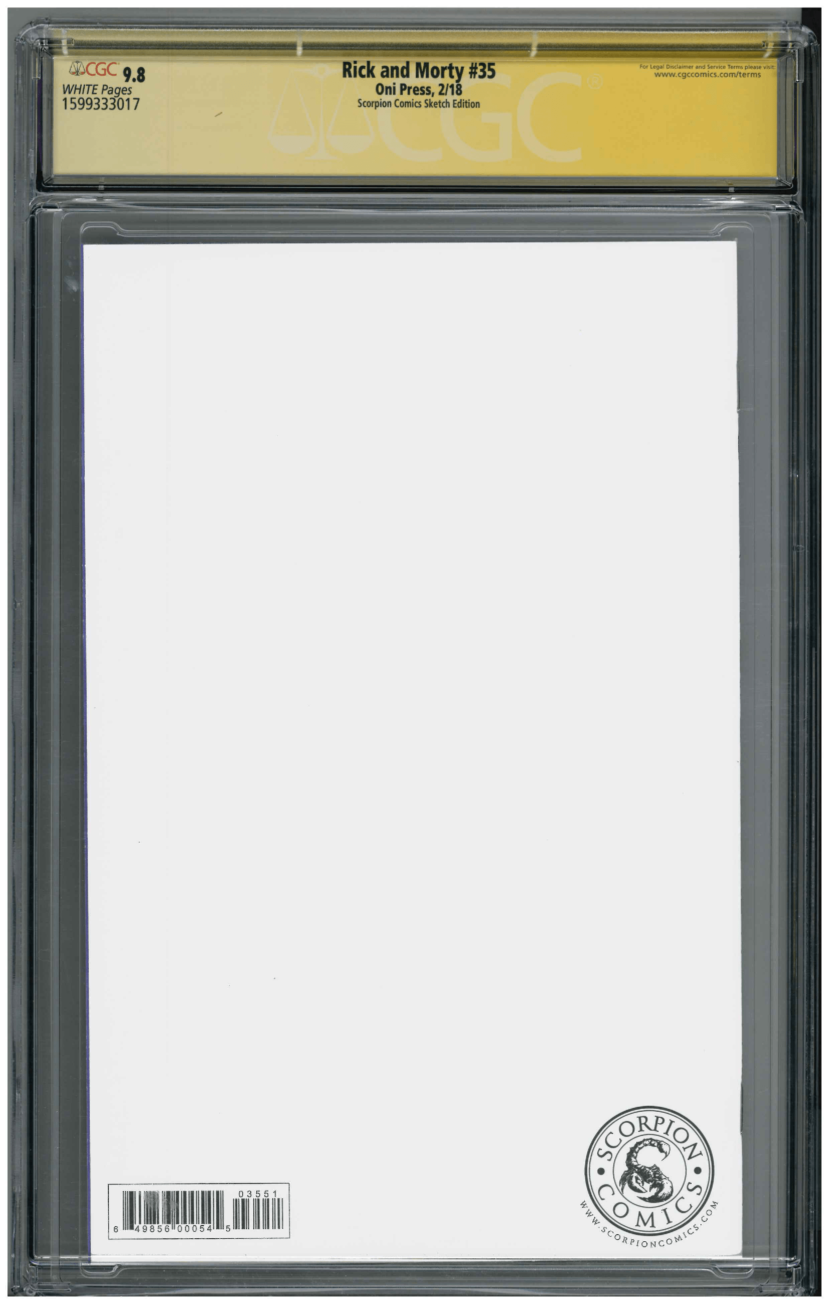 Rick and Morty #35 backside