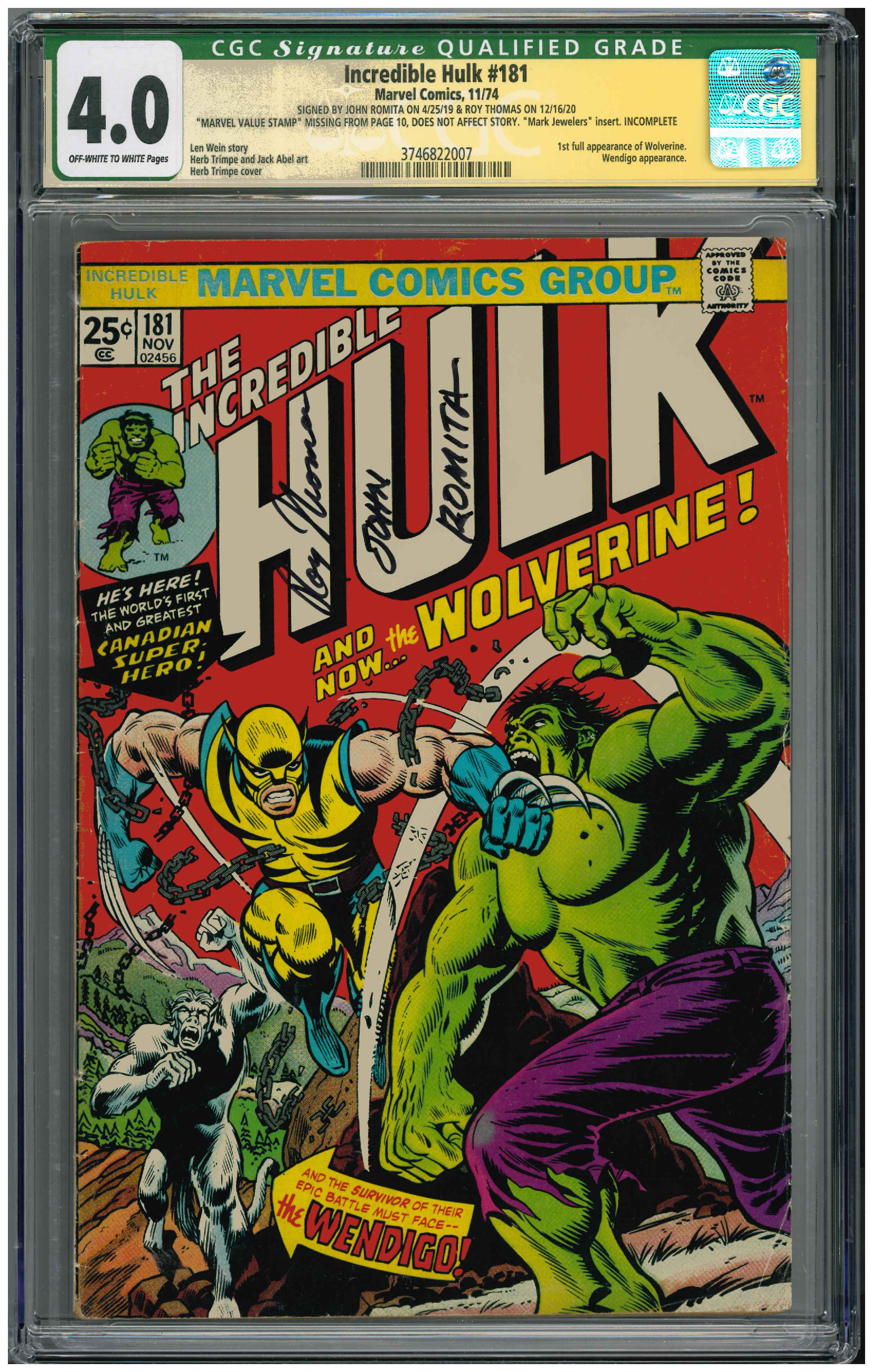 Incredible Hulk #181
