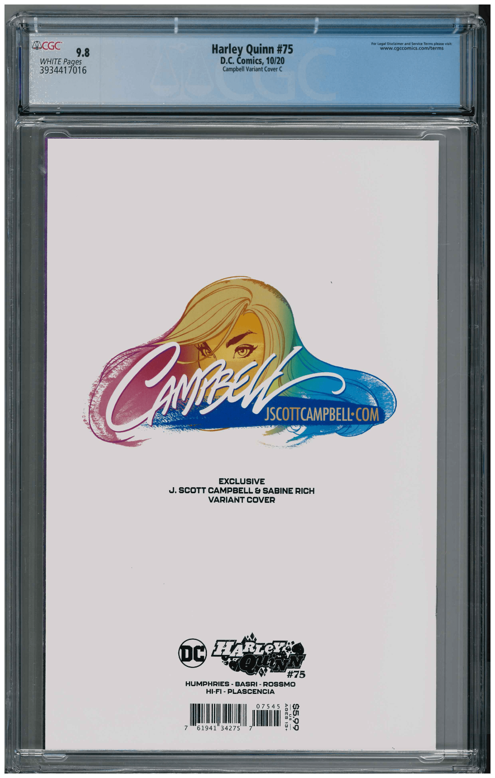 Harley Quinn #75 backside