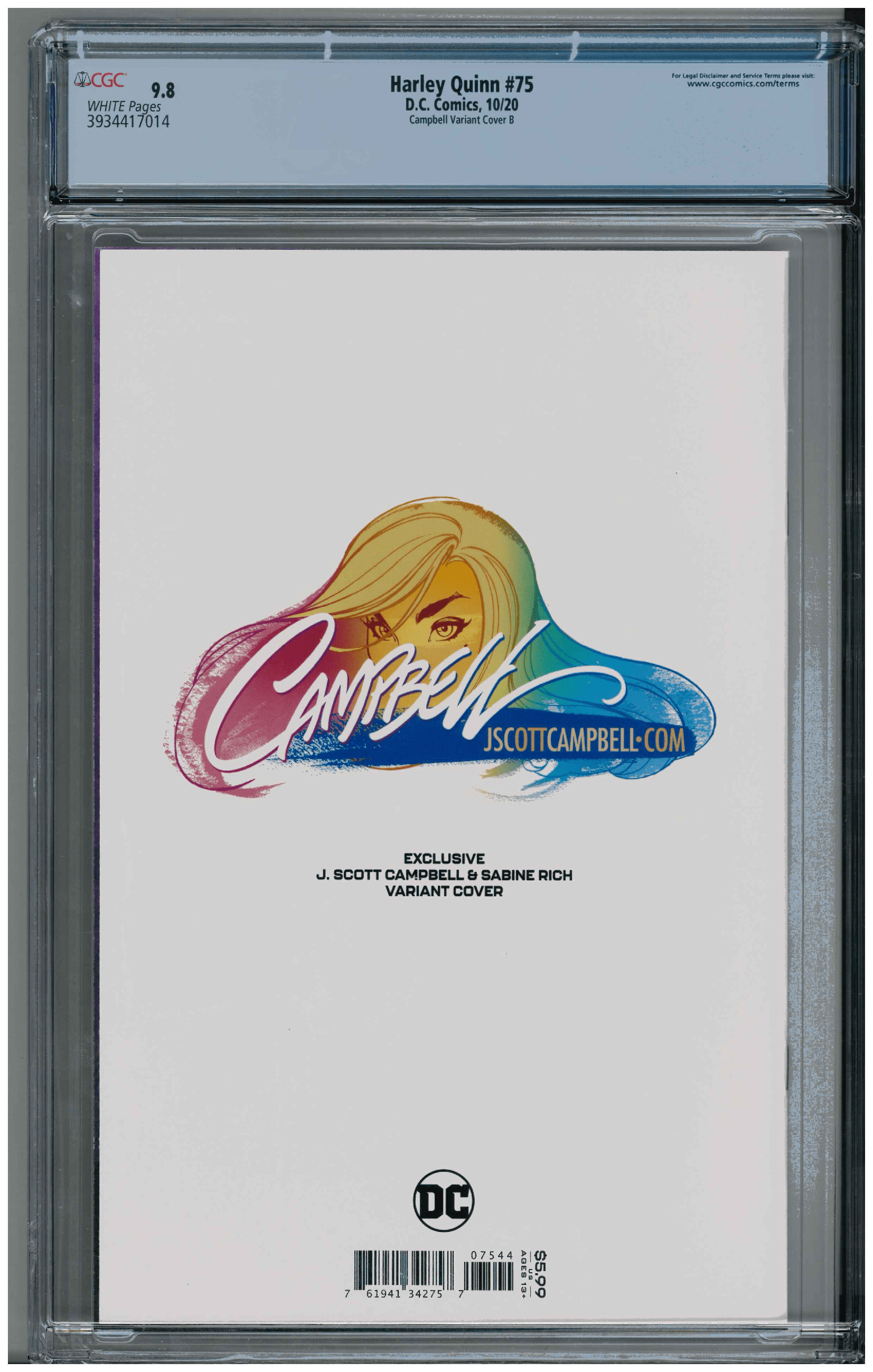 Harley Quinn #75 backside