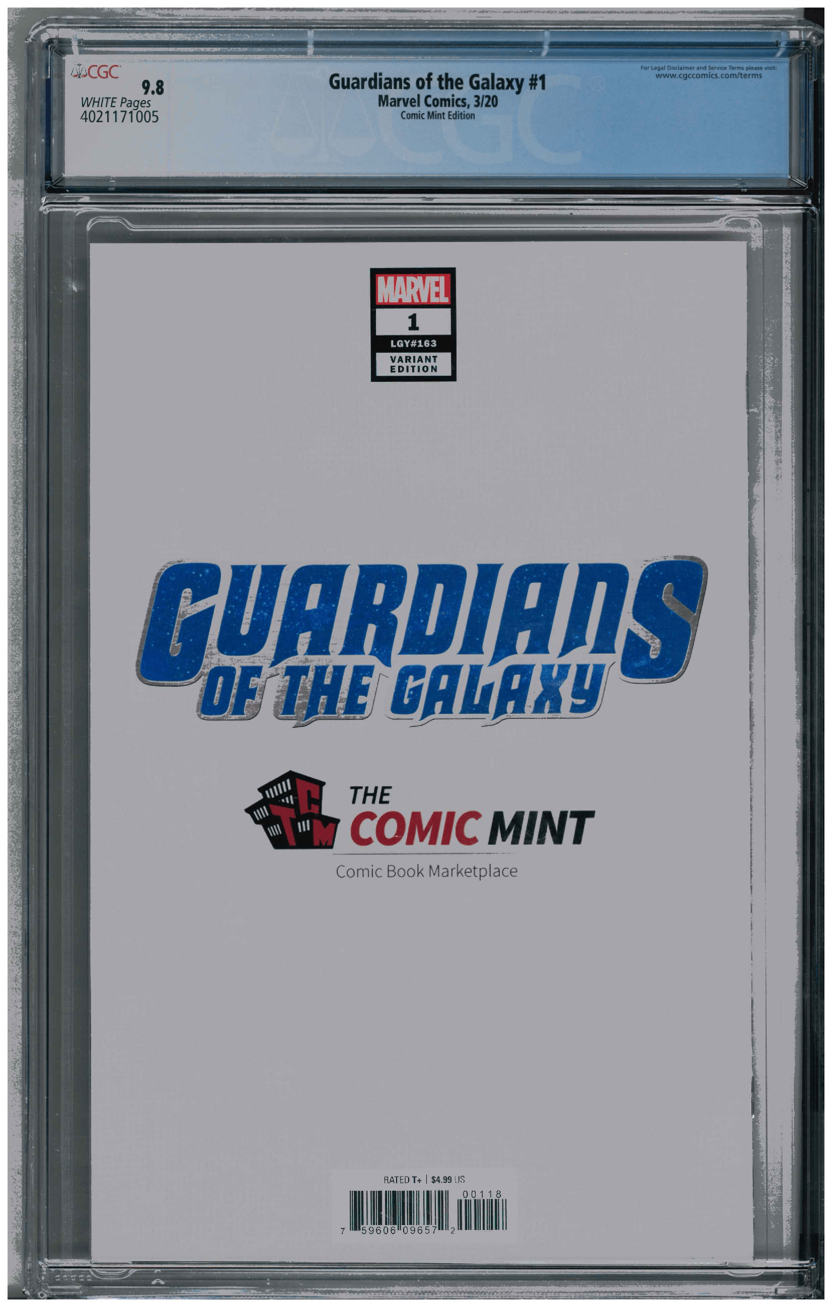 Guardians of the Galaxy #1 backside