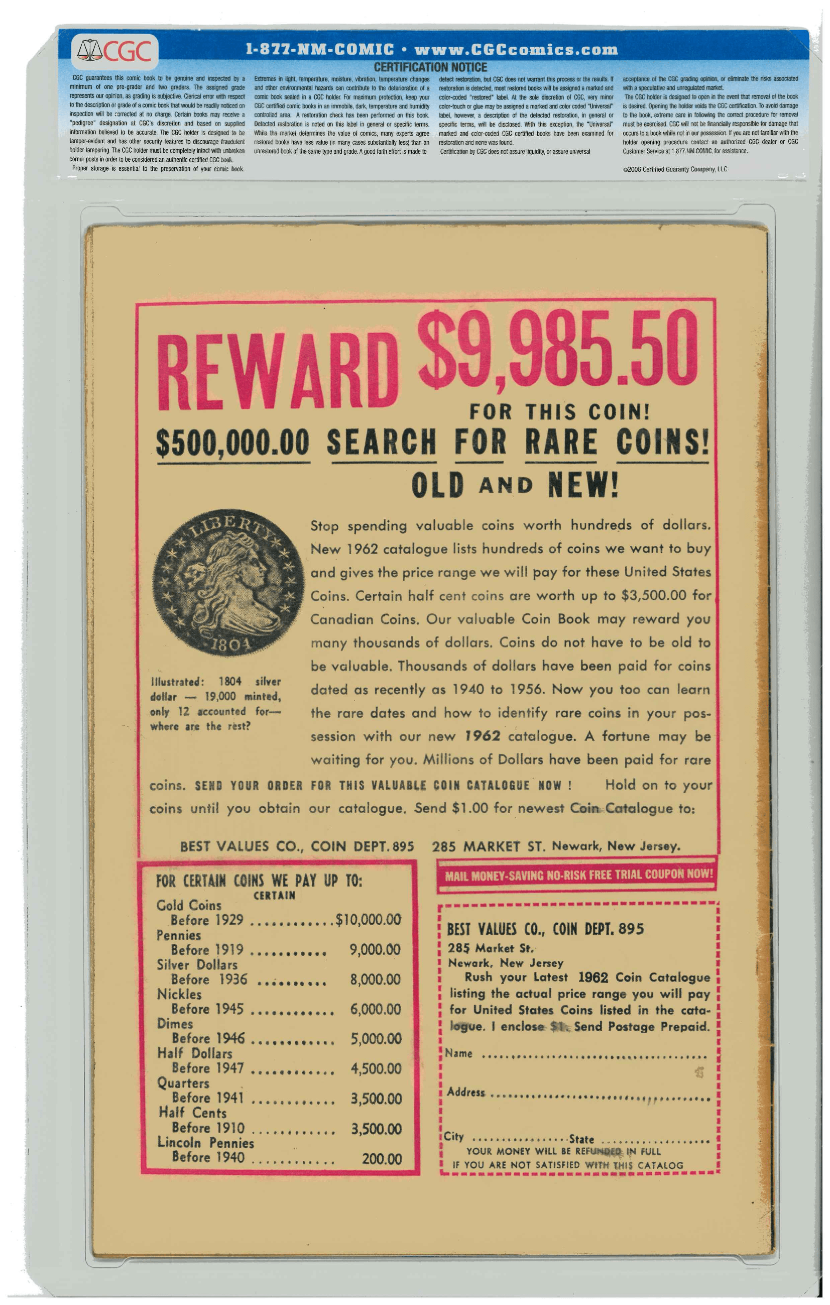 Fantastic Four #11 backside