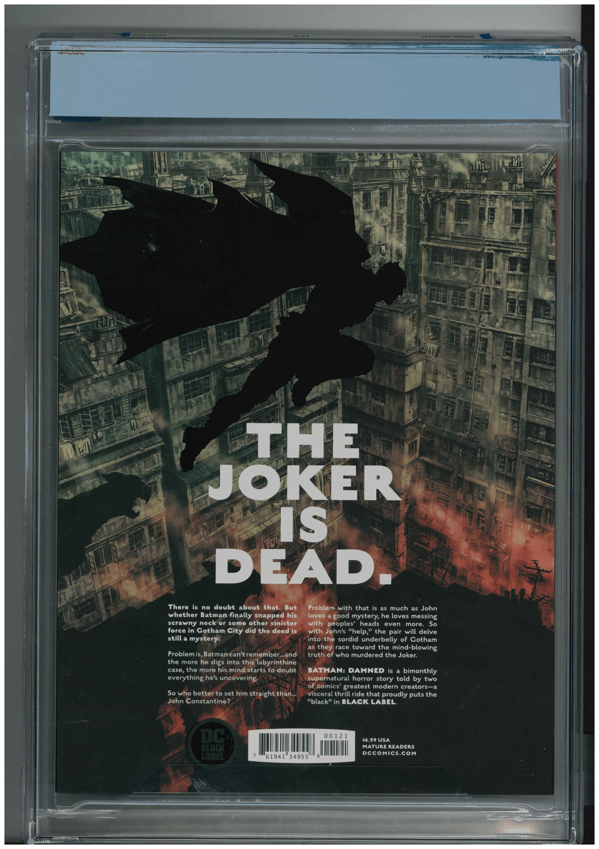 Batman: Damned #1 backside