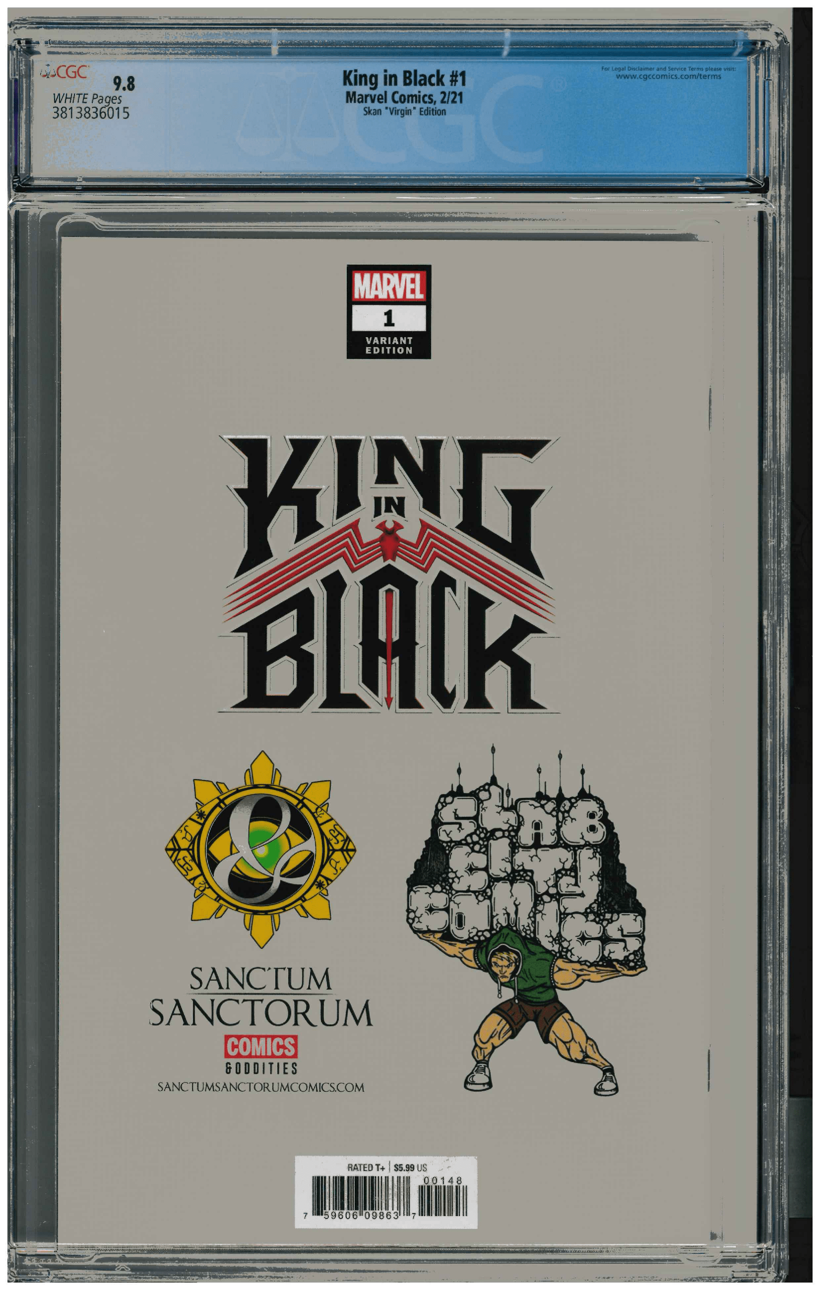King in Black #1 backside
