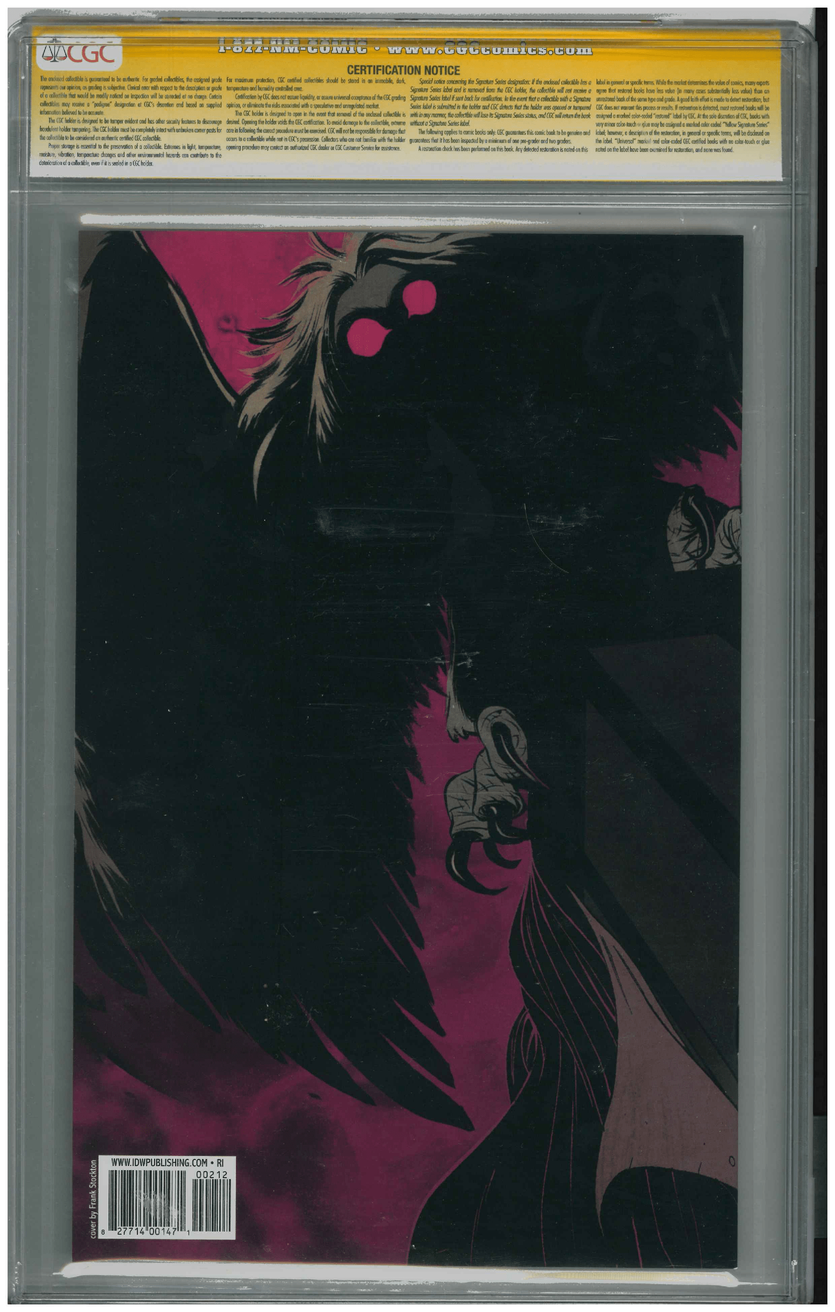 Last Unicorn #2 backside